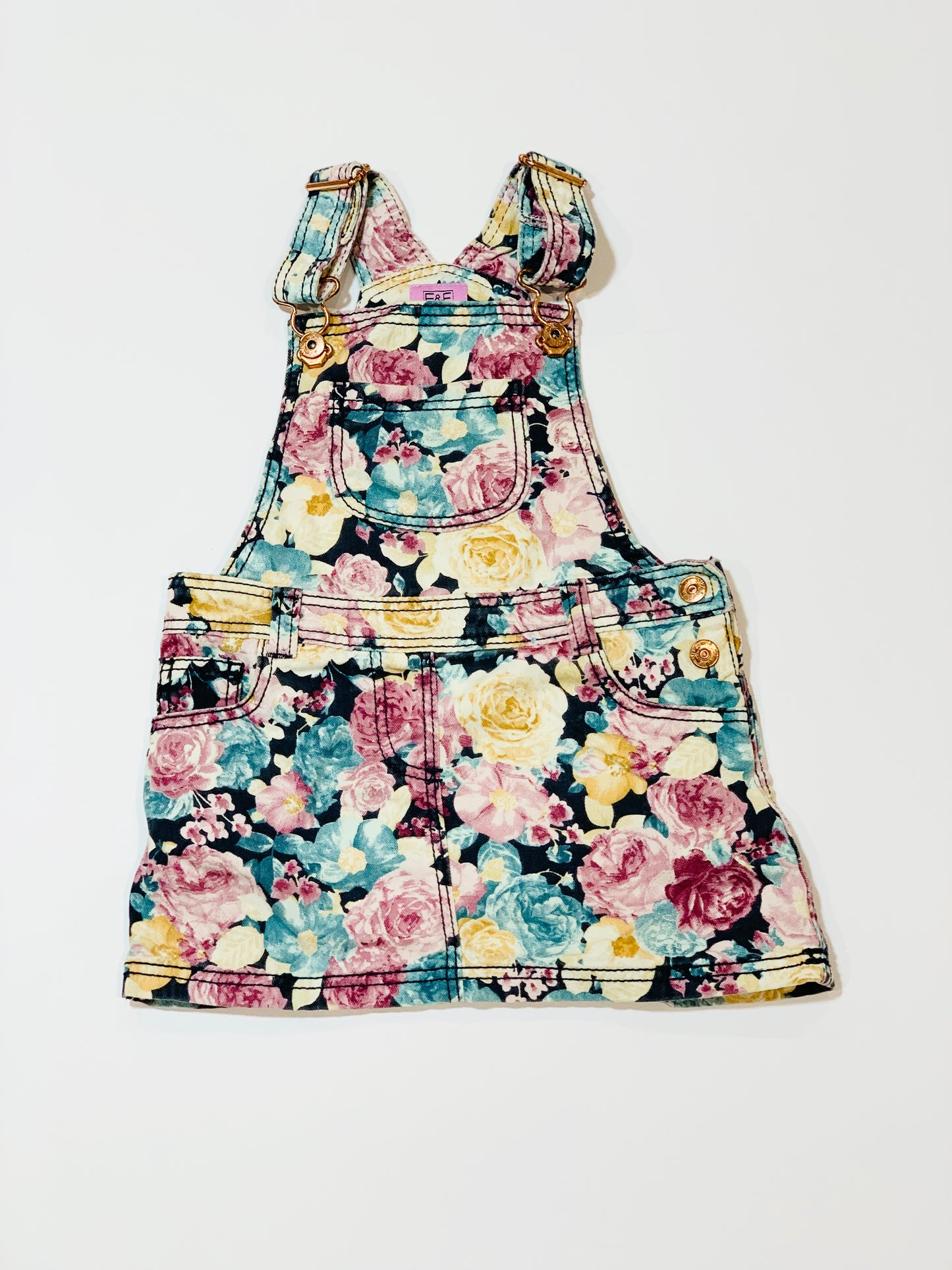 Floral pinafore - Size 1