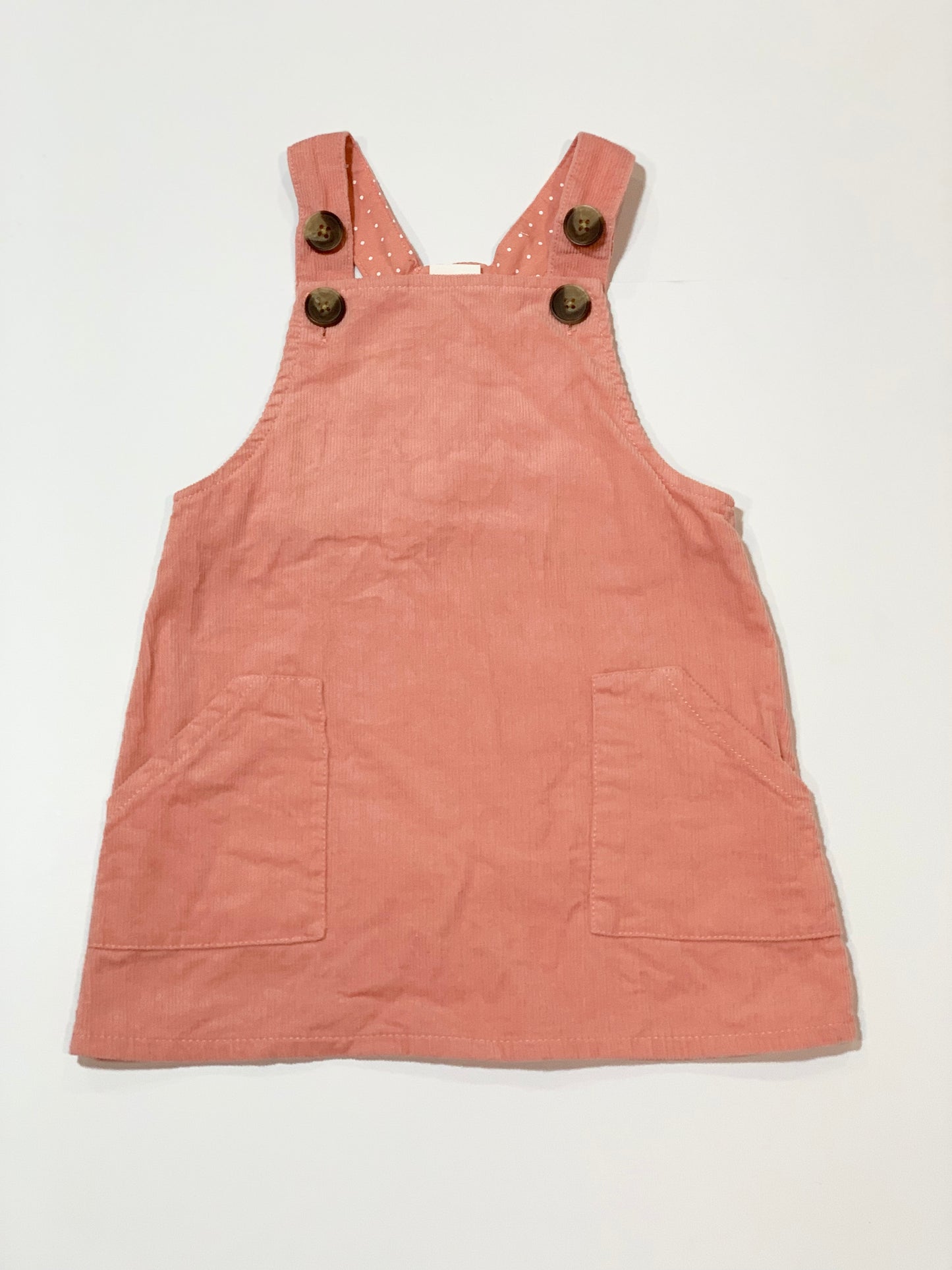 Pink corduroy pinafore - Size 1
