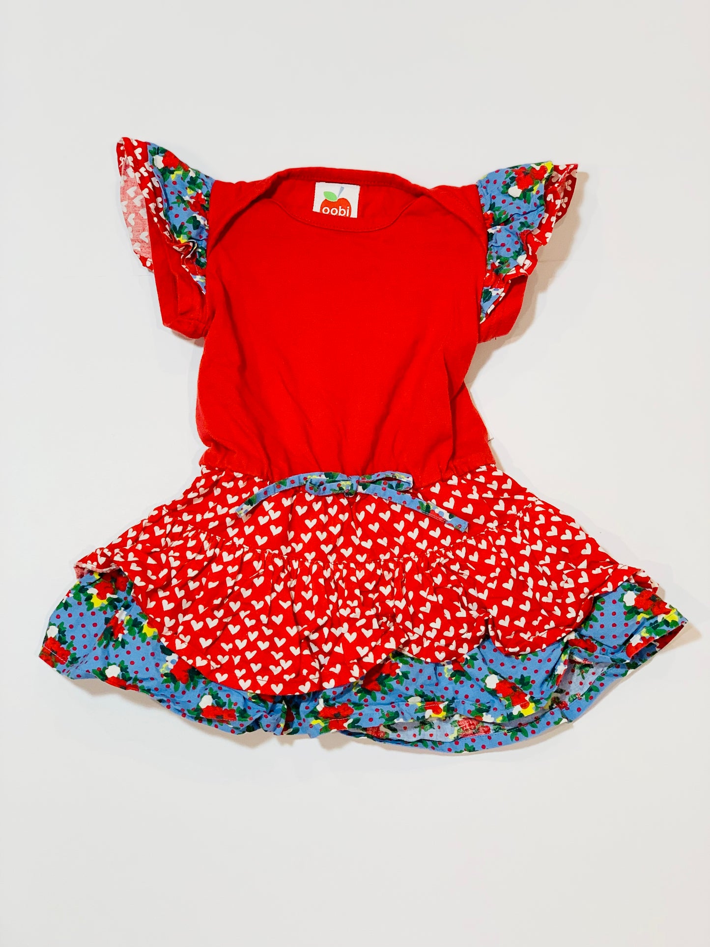 Red hearts dress - Size 18 months