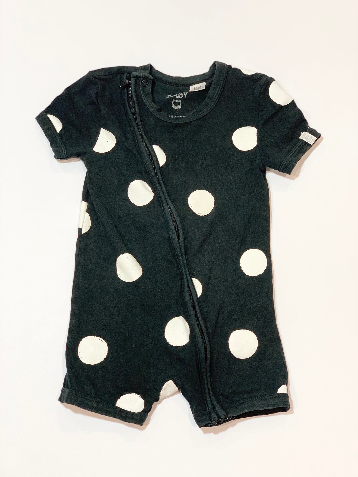 Spot zip romper - Size 1