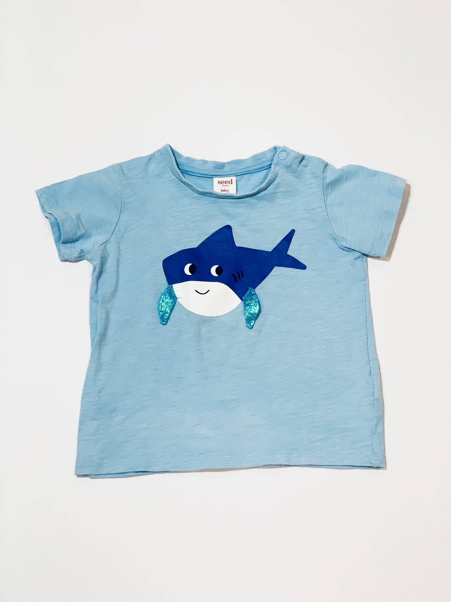 Blue shark tee - Size 2