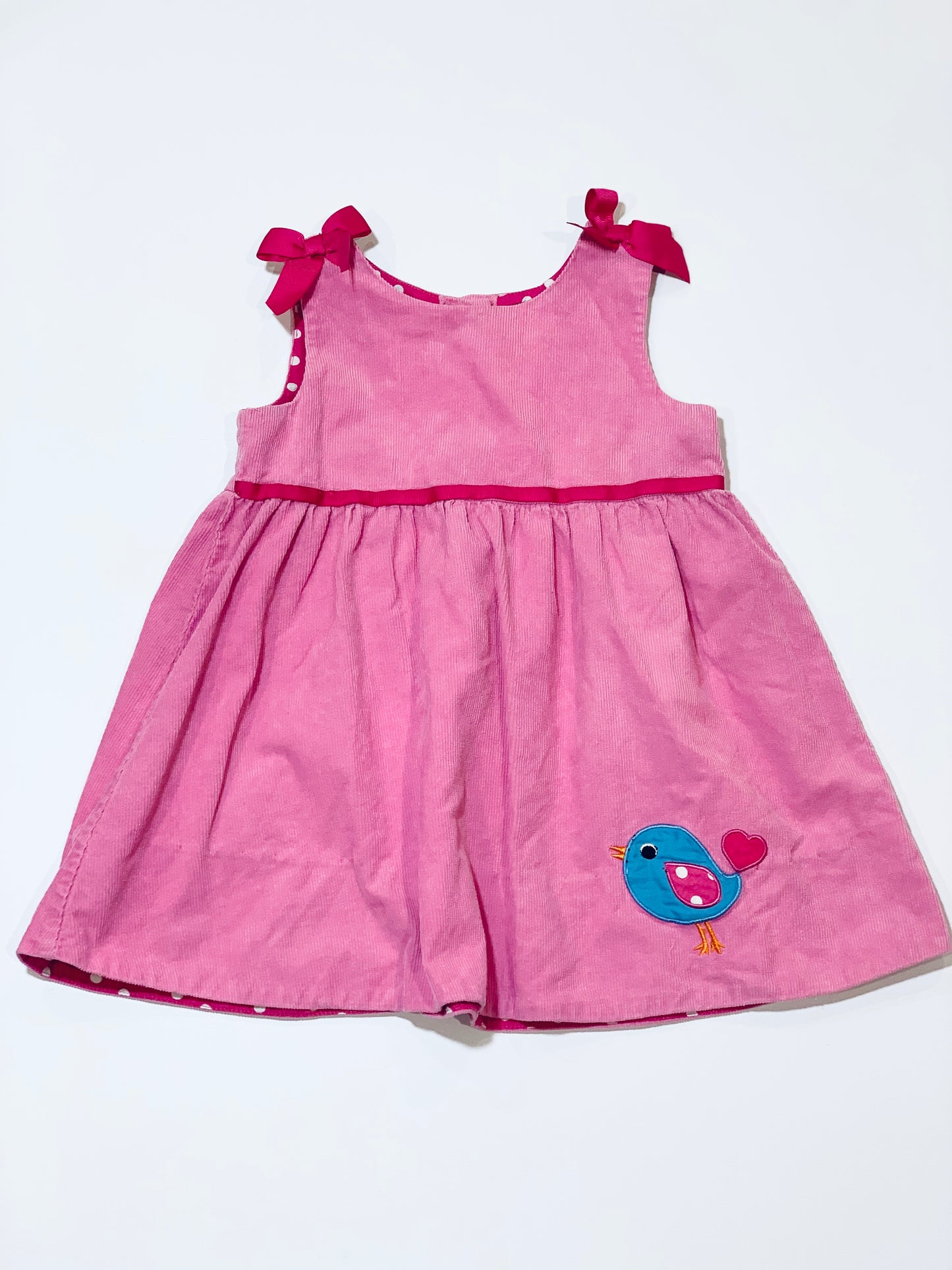 Corduroy bird dress - Size 3