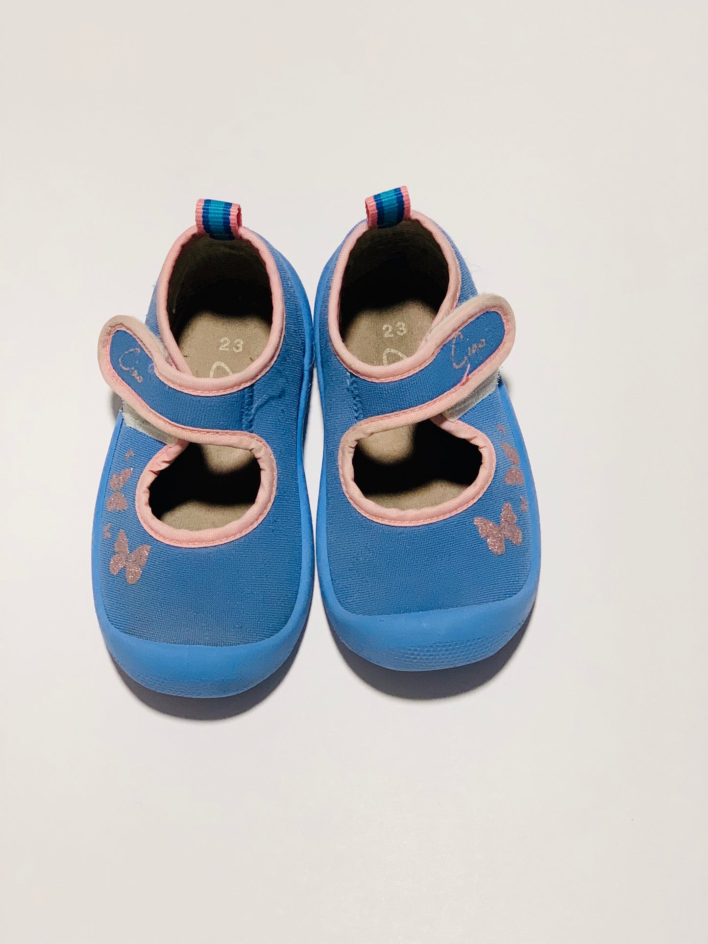 Blue butterfly shoes - Size 23