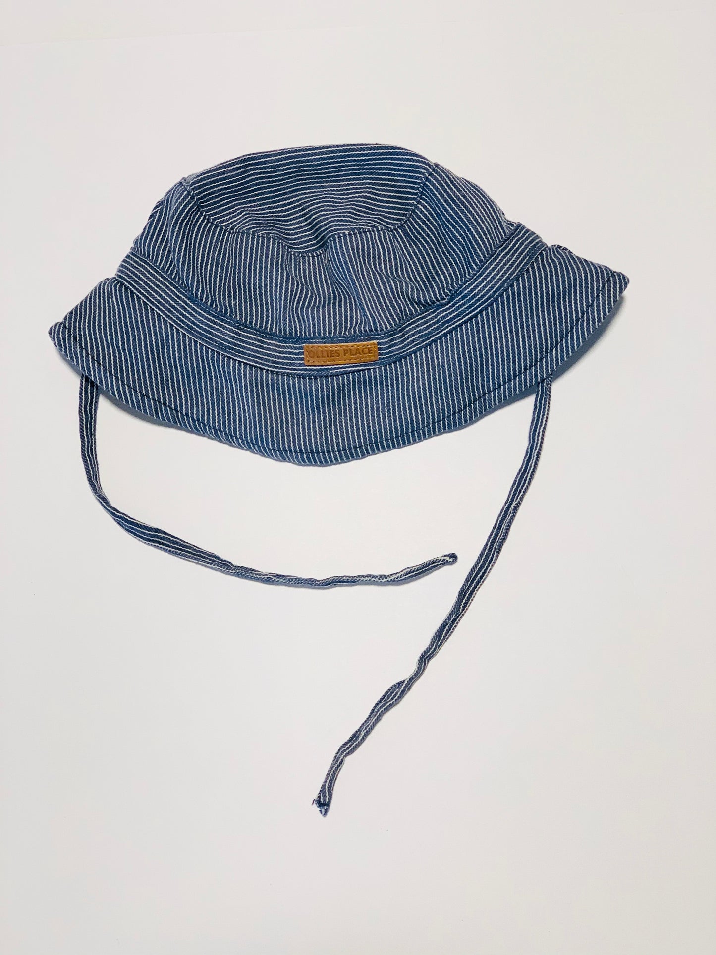 Blue striped hat - Size 12-24 months
