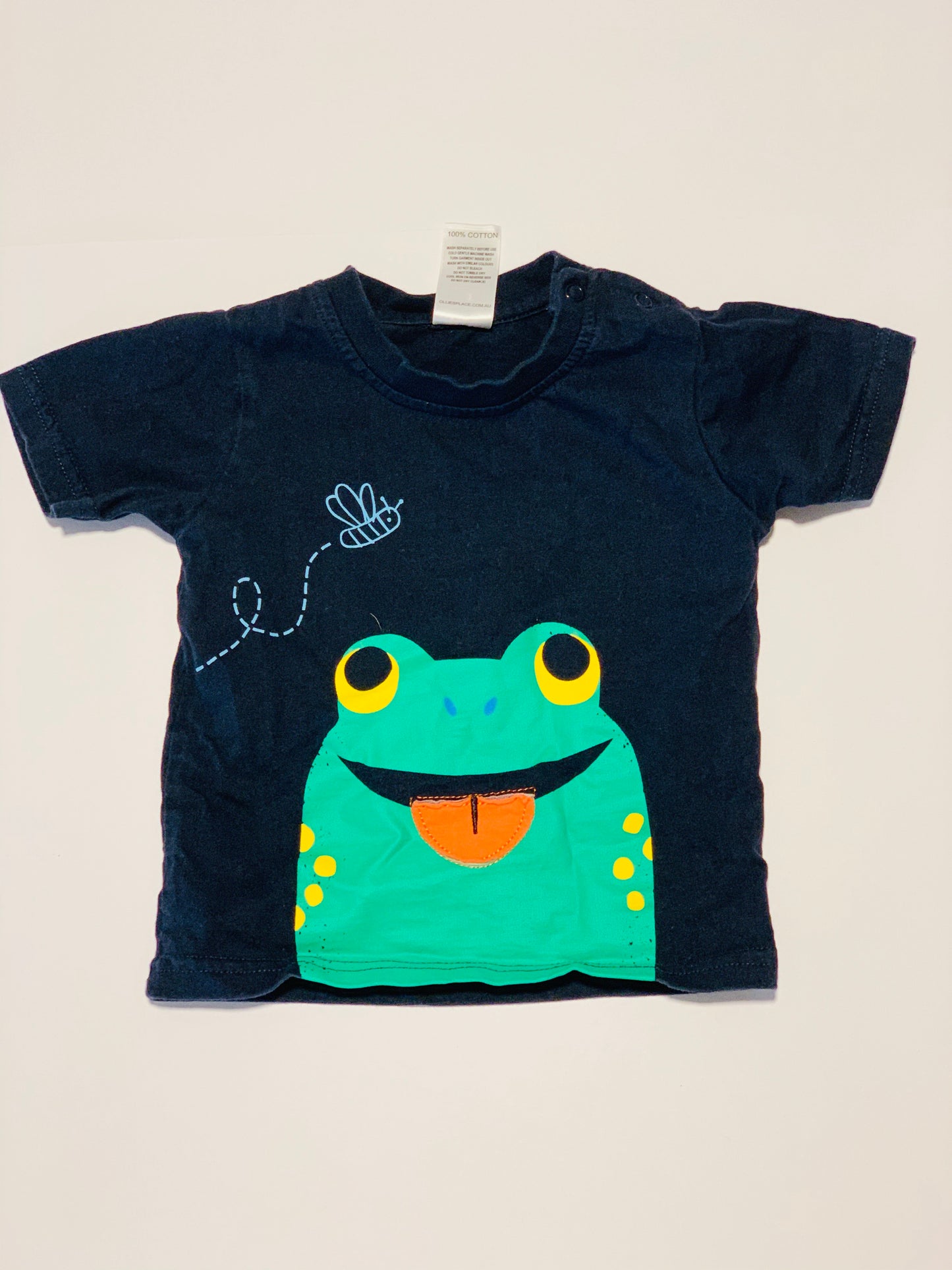 Navy frog tee - Size 00