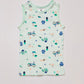 Green animals singlet - Size 0