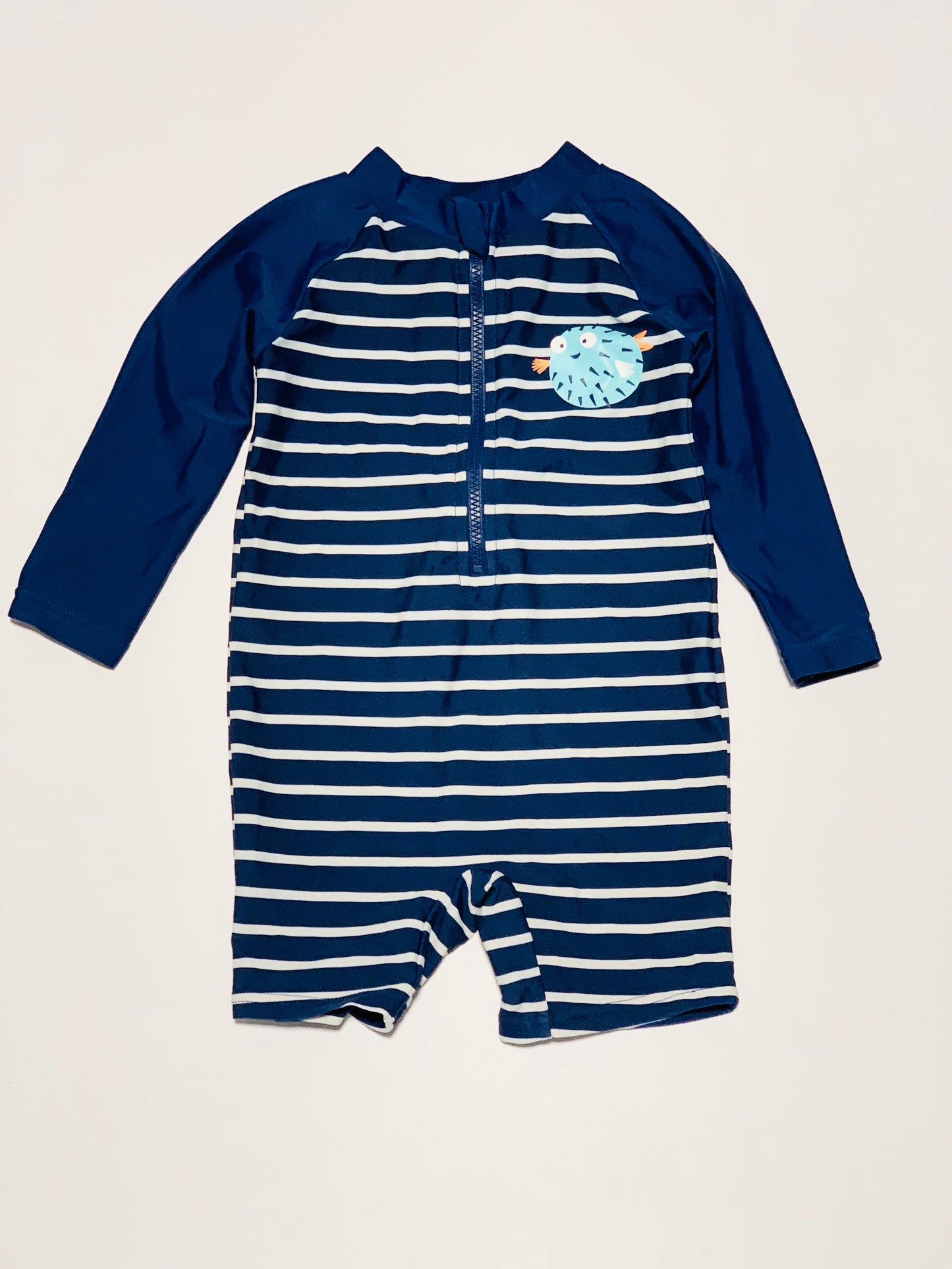 Striped puffer fish swimsuit - Size 0