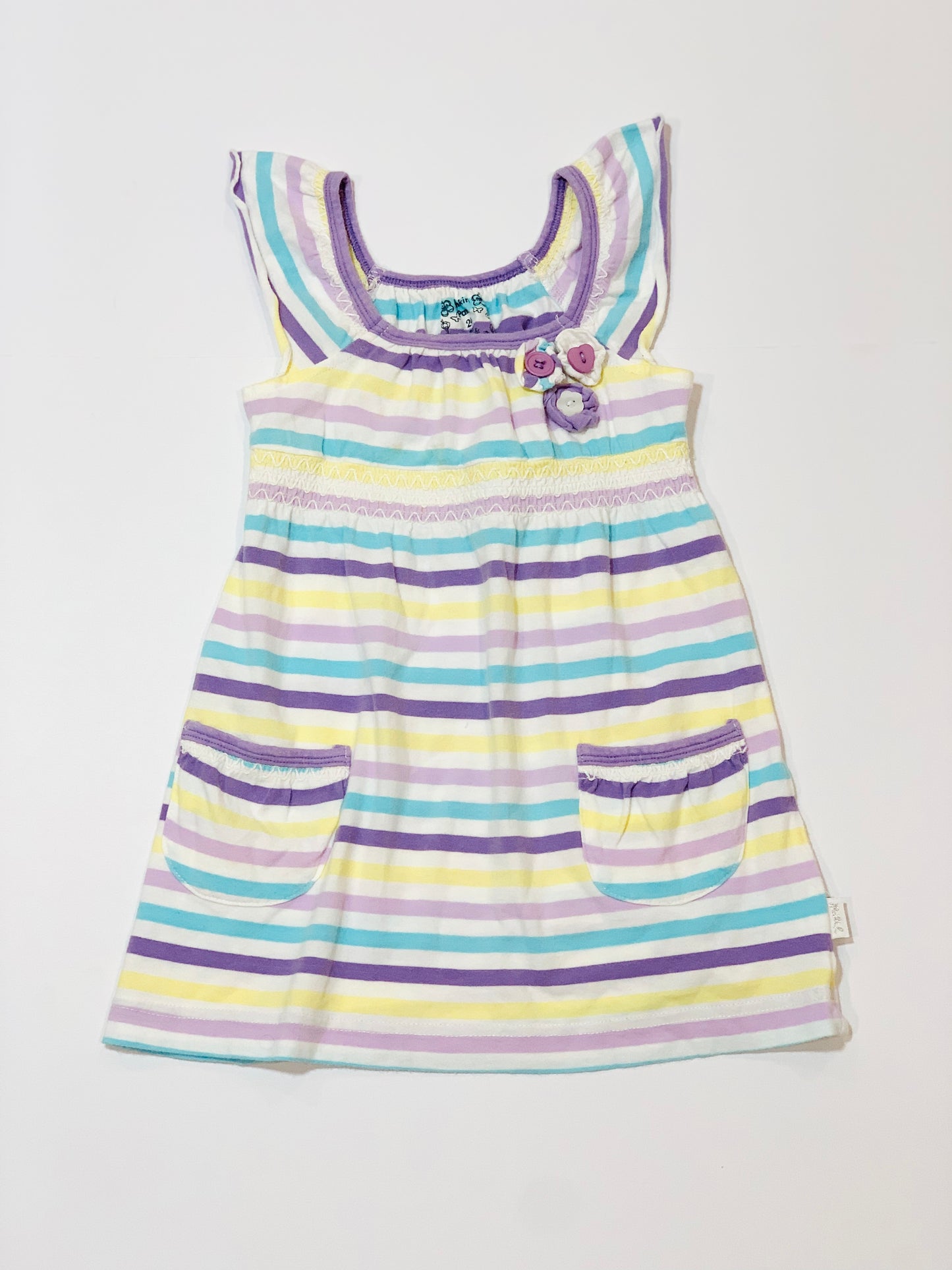 Striped jersey dress - Size 2