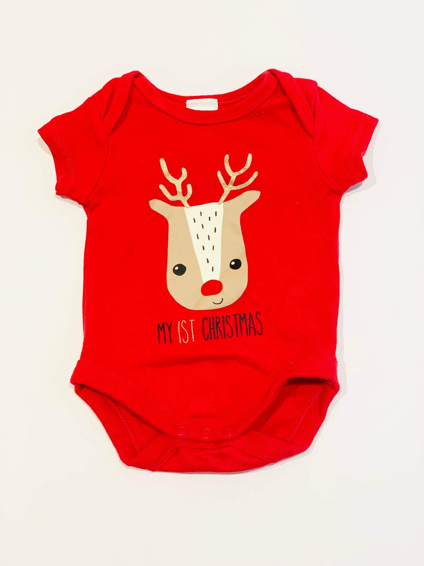 Glitter Rudolph bodysuit - Size 000