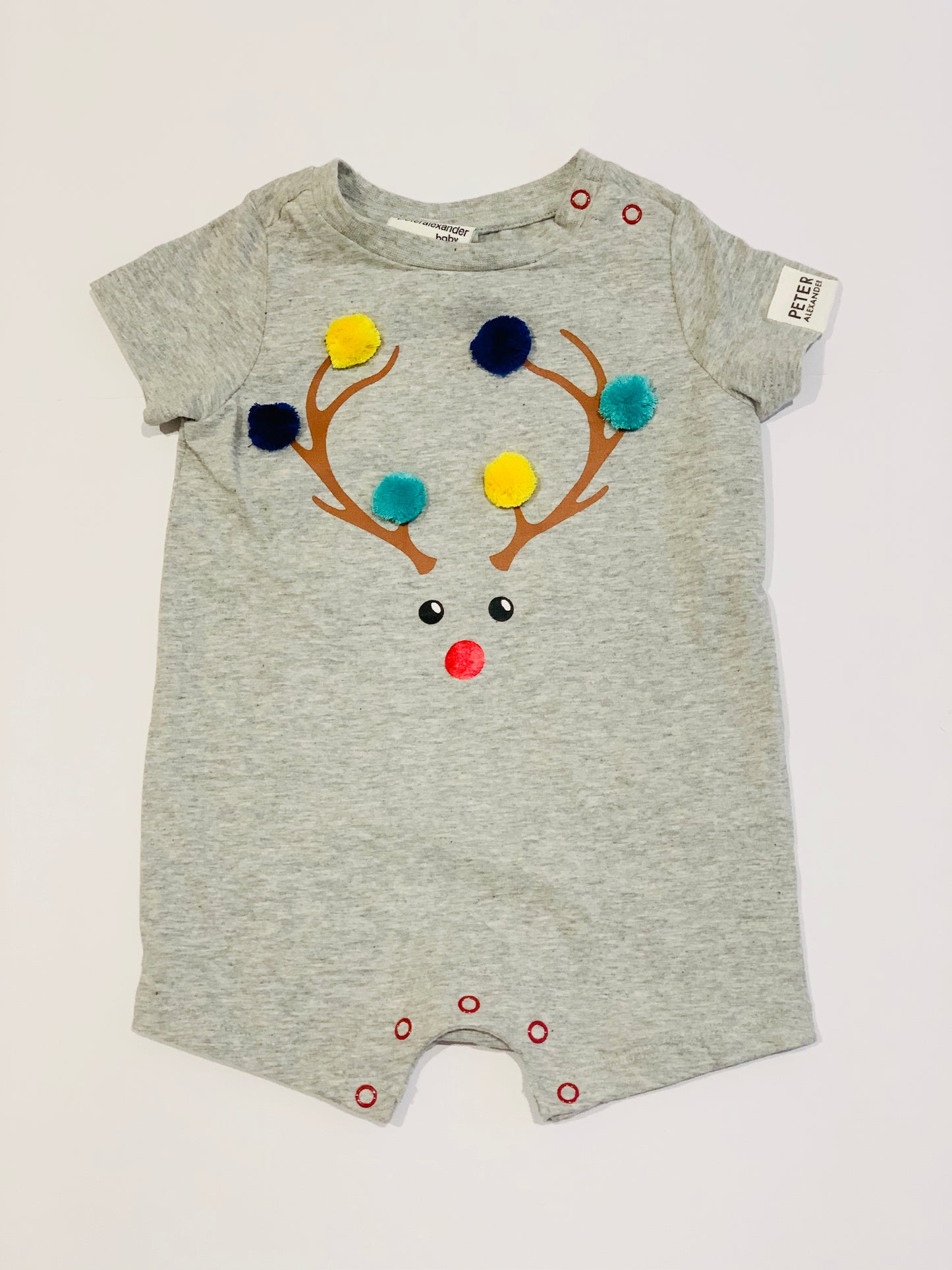 Rudolph pompom romper - Size 00