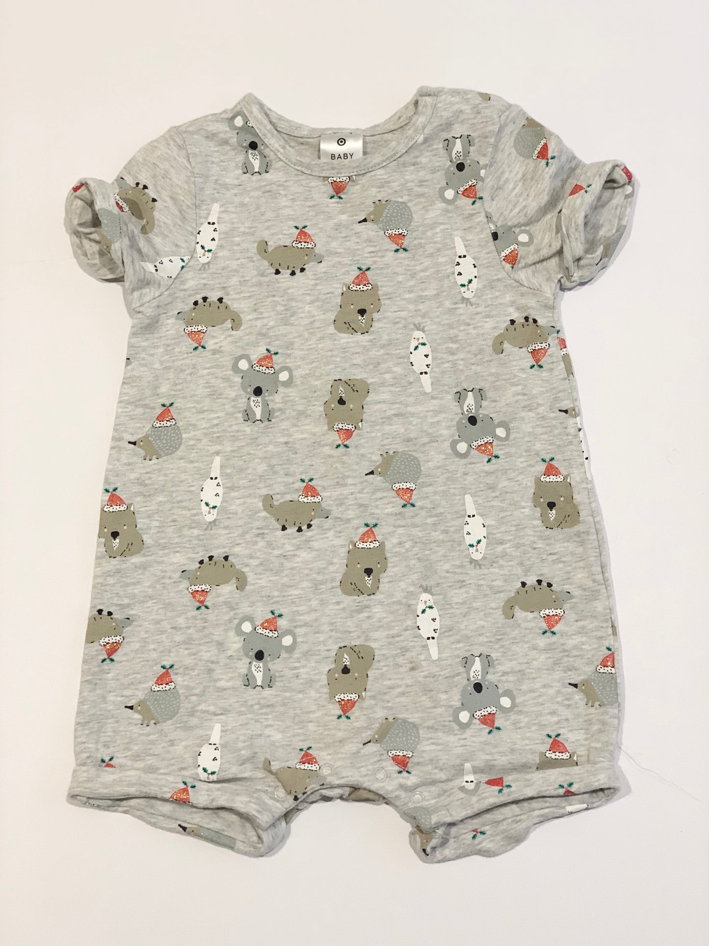 Glitter Aussie Christmas romper - Size 0
