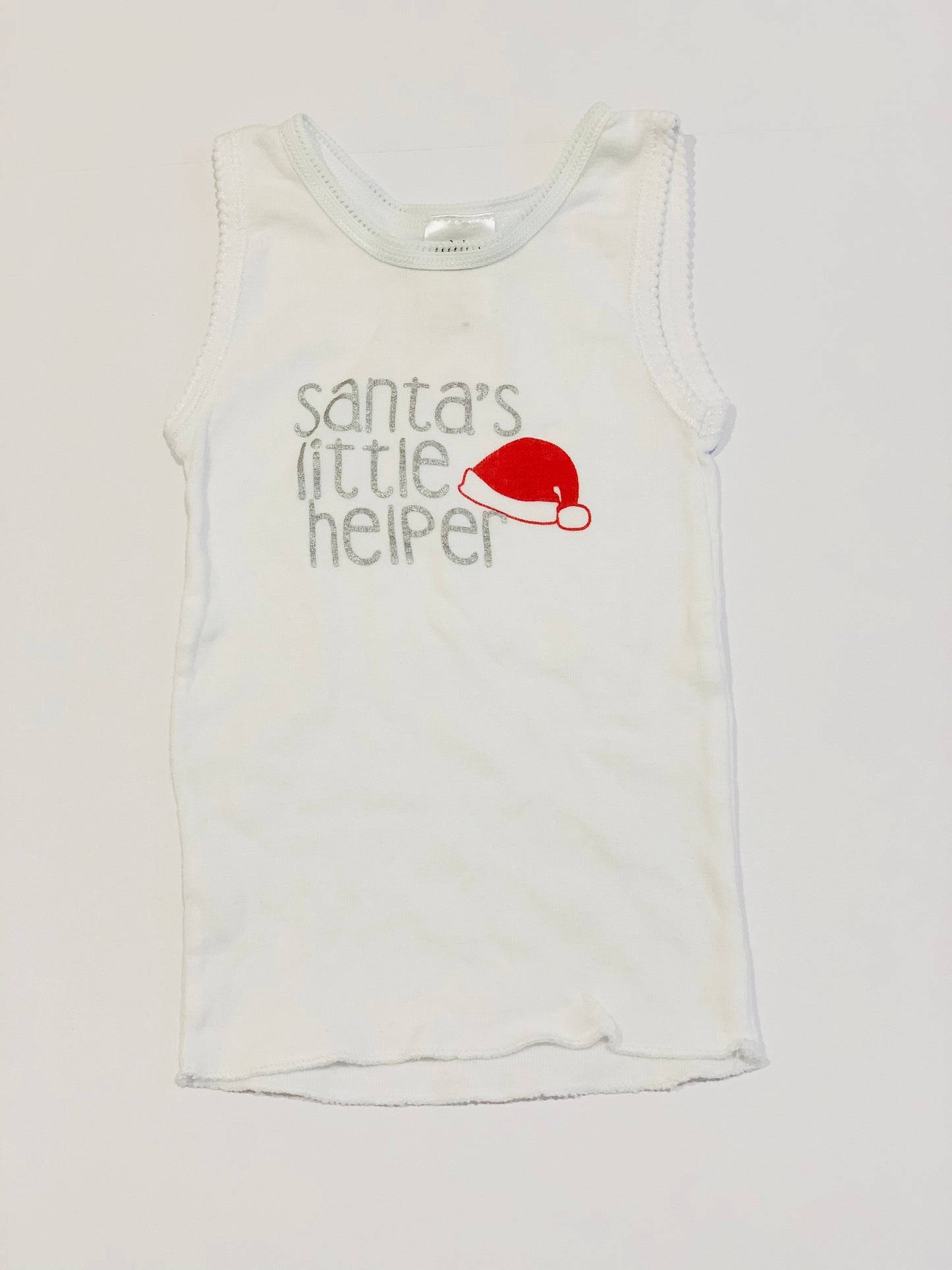 Santa's little helper singlet - Size 0