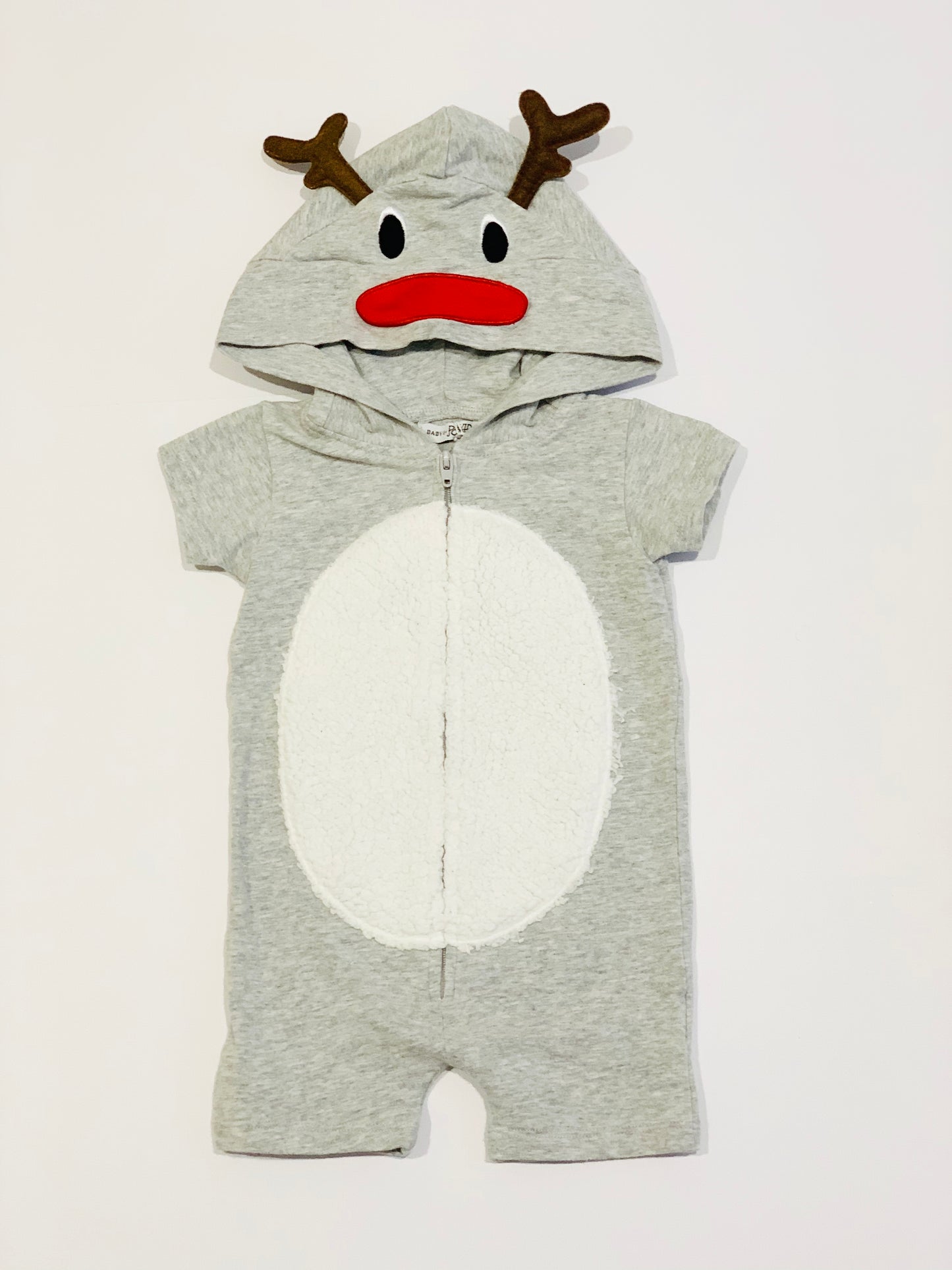 Rudolph hooded romper - Size 0