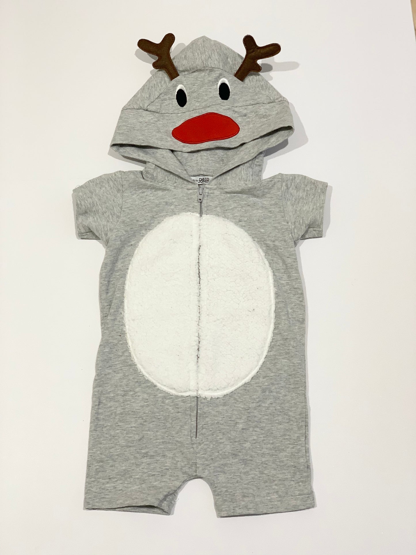 Rudolph hooded romper - Size 1