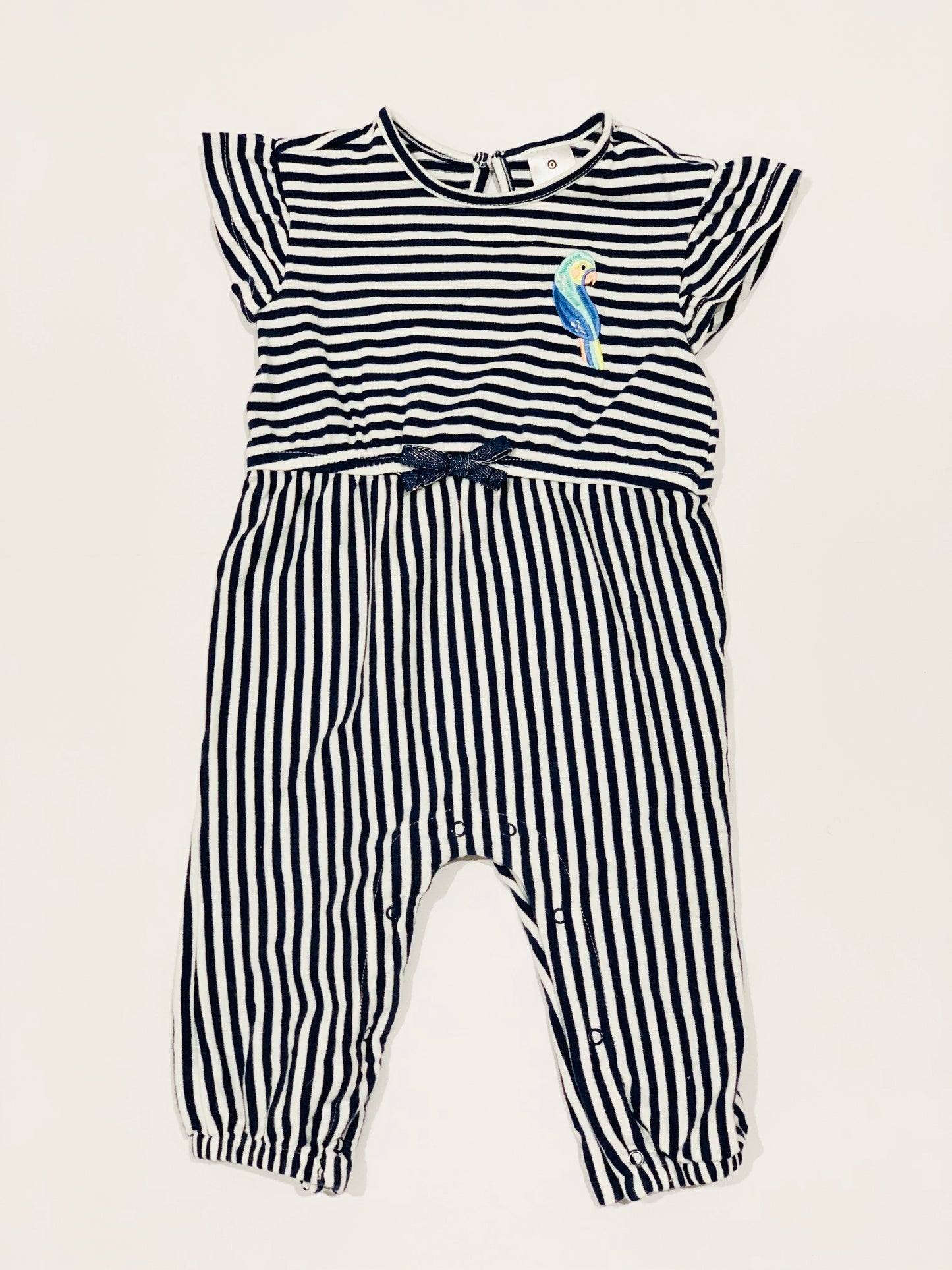 Striped parrot romper - Size 0