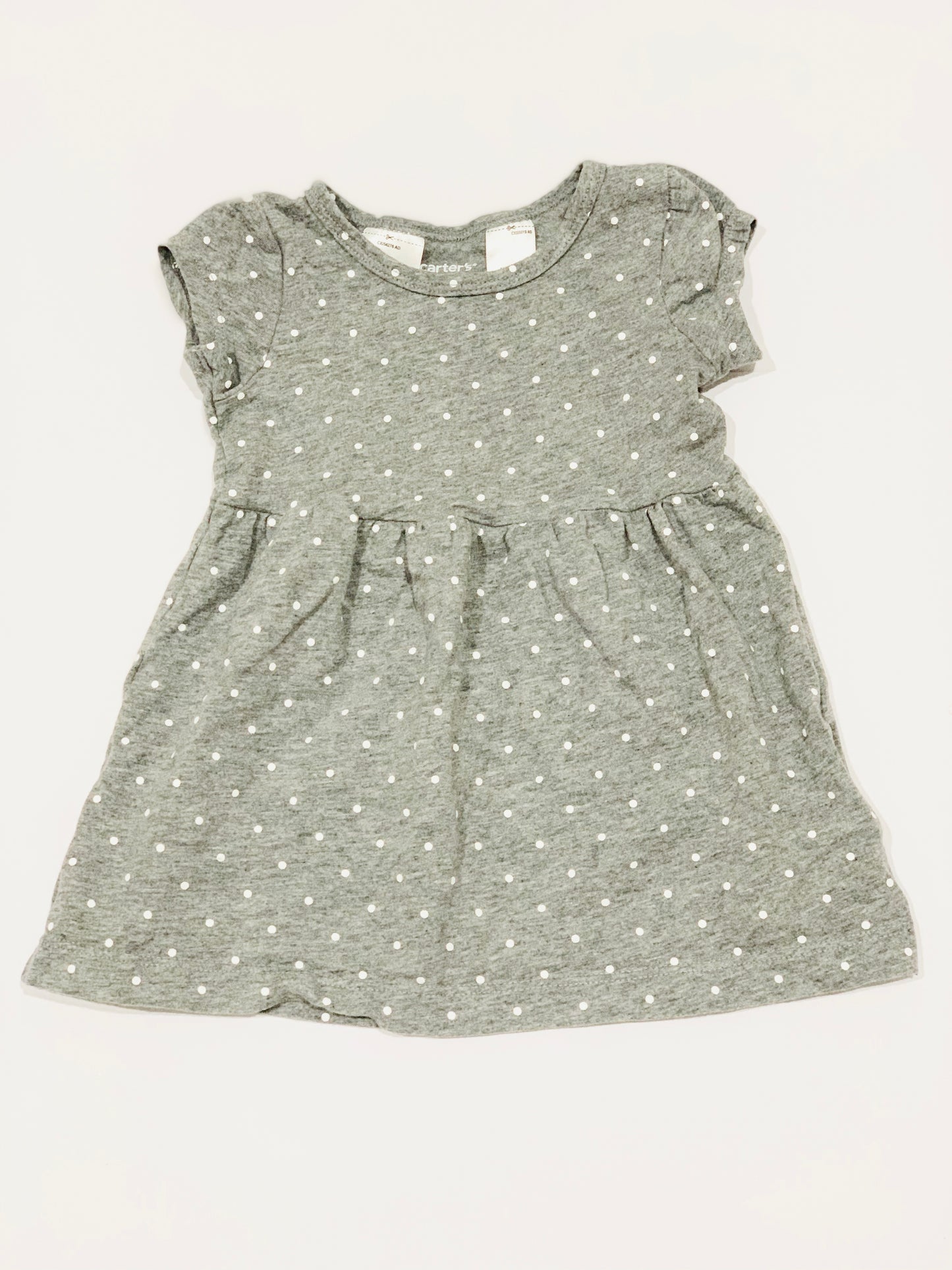 Grey spotty dress - Size 9 months