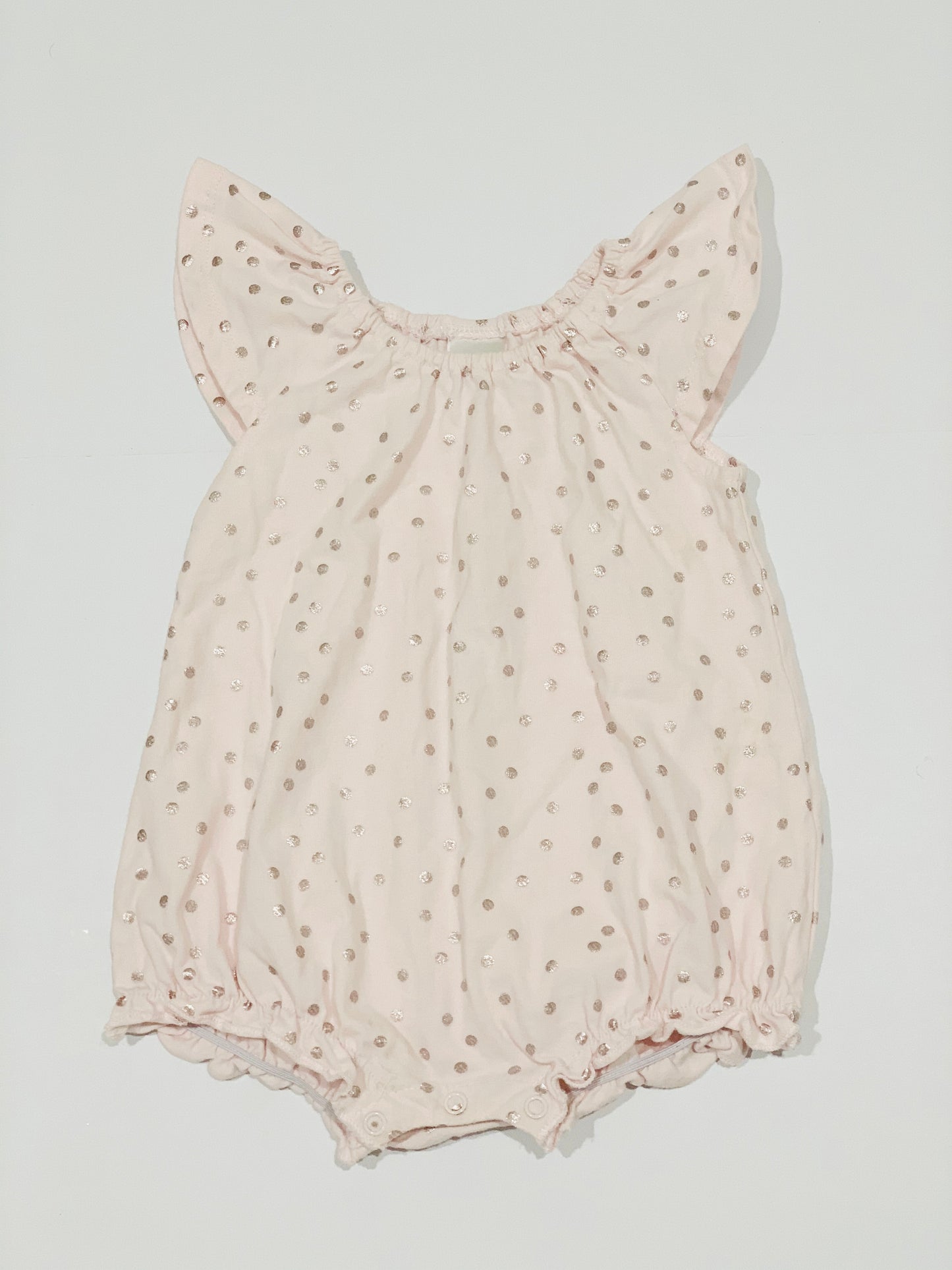 Pink metallic spot romper - Size 0