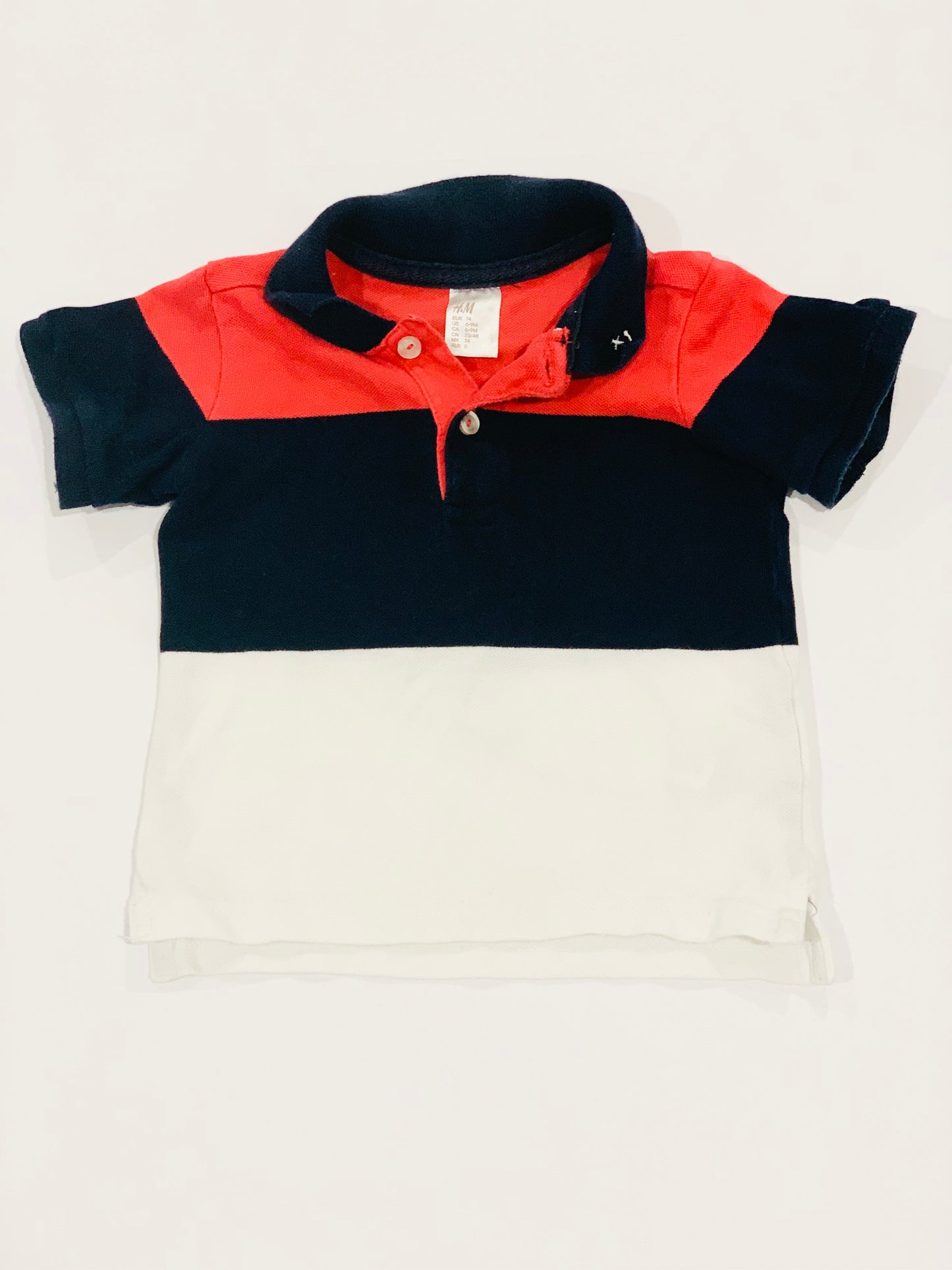 Block colour polo top - Size 0