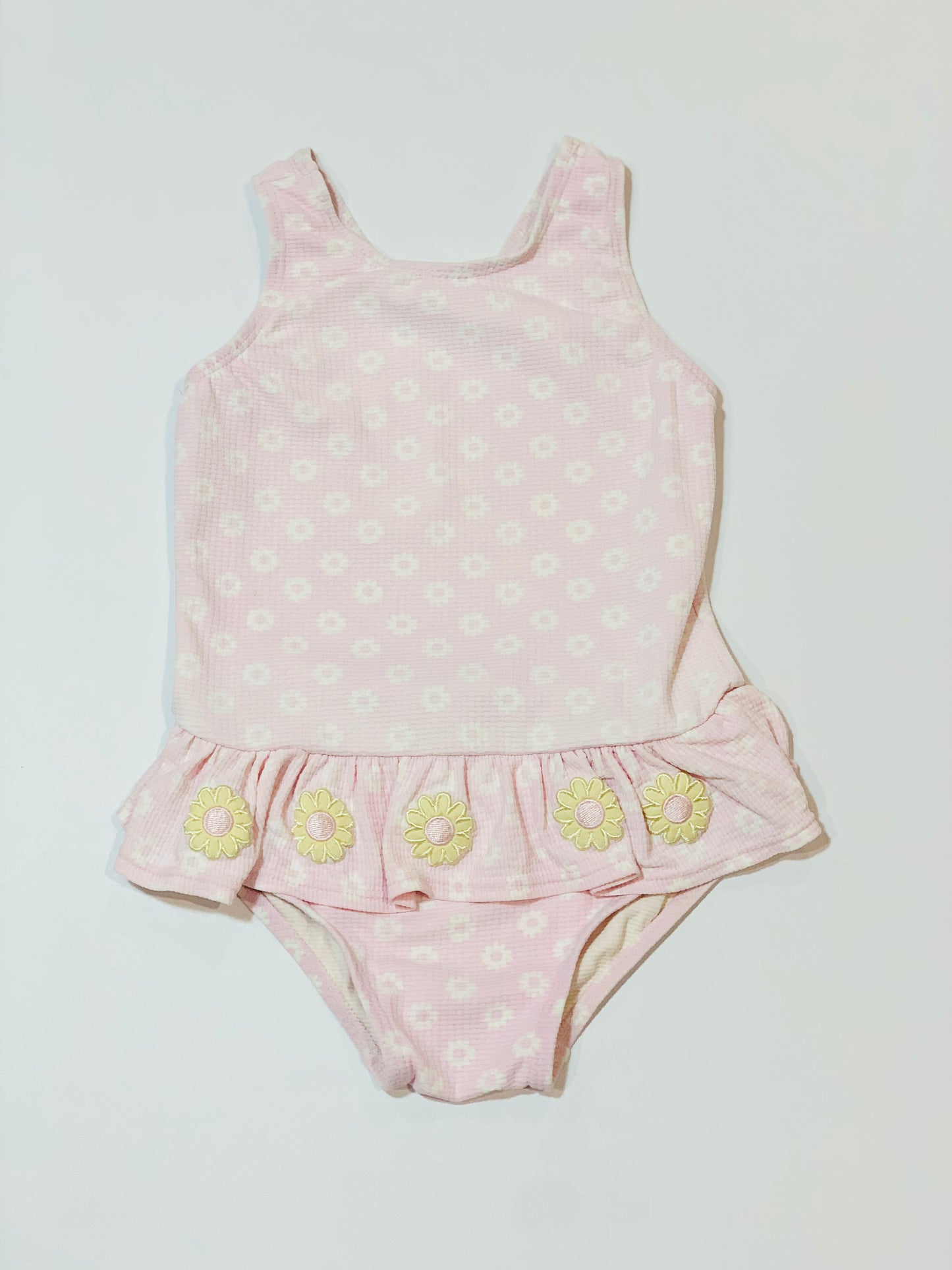 Pink daisy one piece - Size 2
