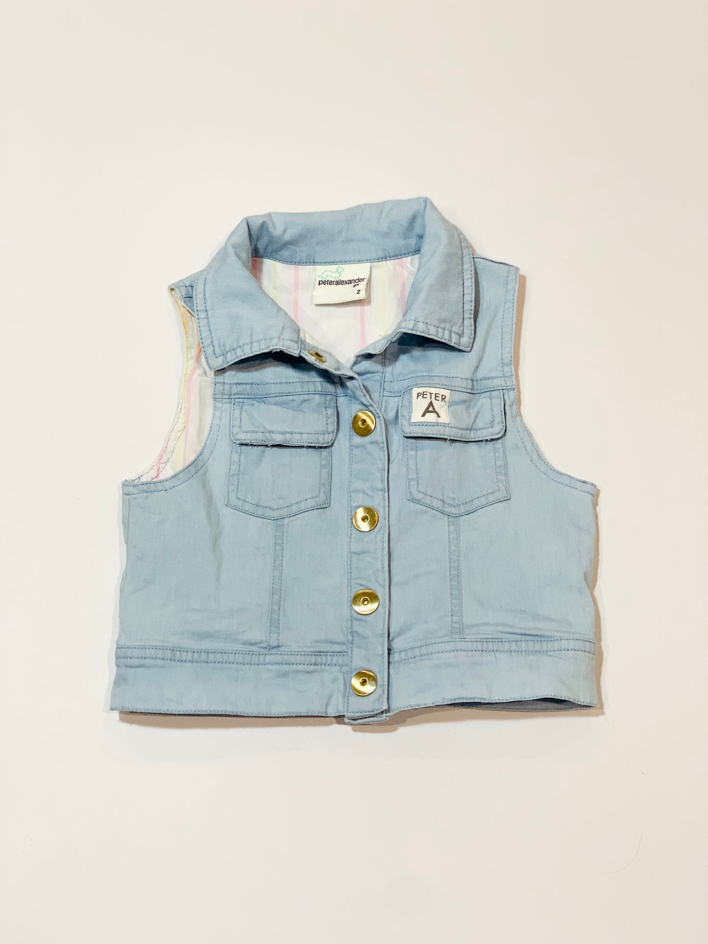 Blue button vest - Size 2