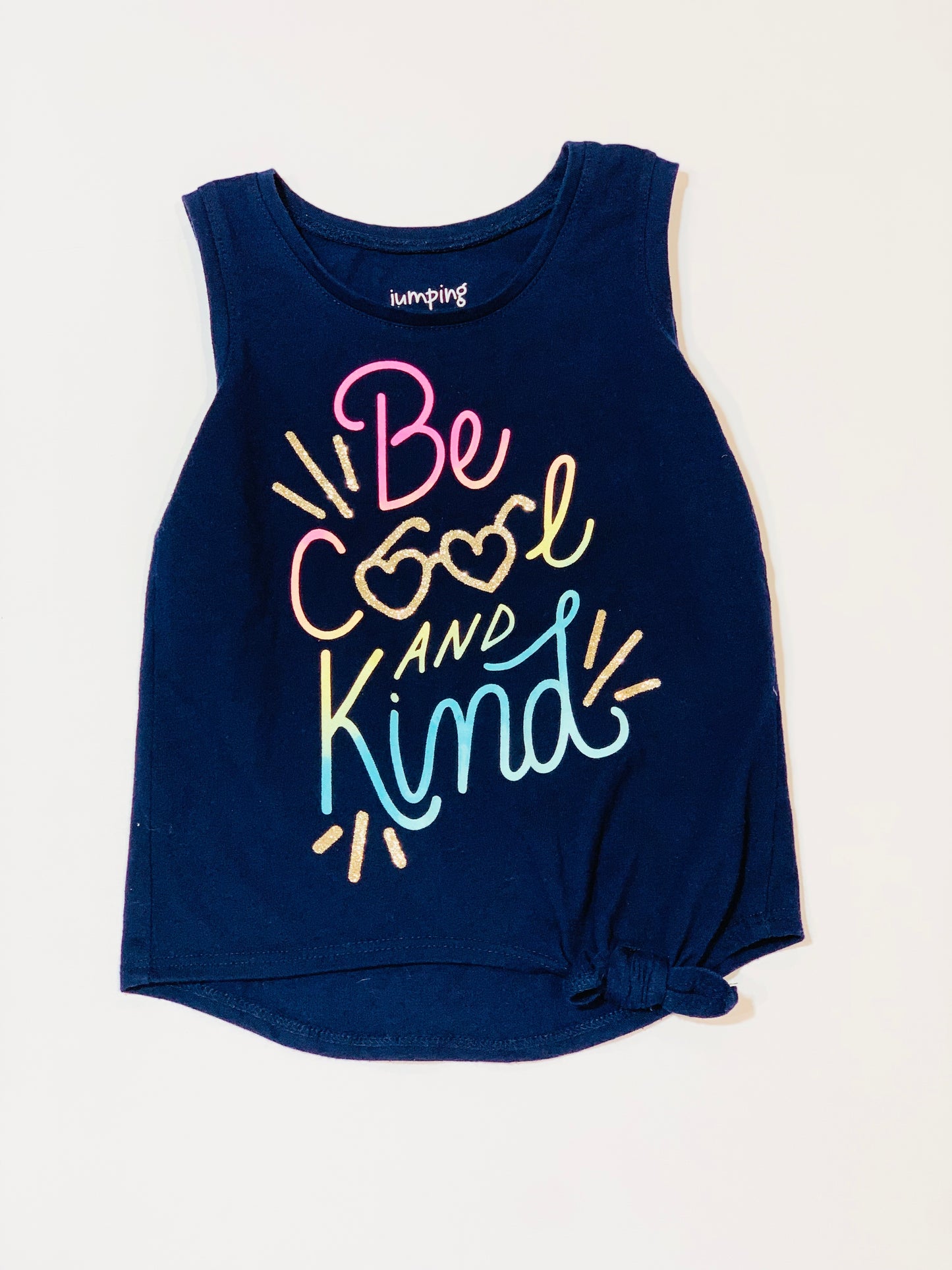 Navy glitter tank - Size 2