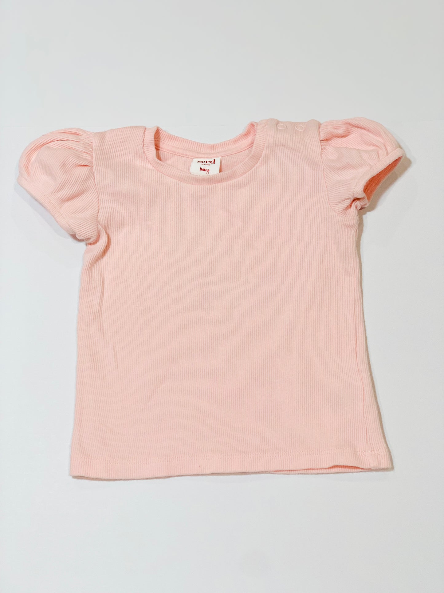 Pink ribbed tee - Size 2