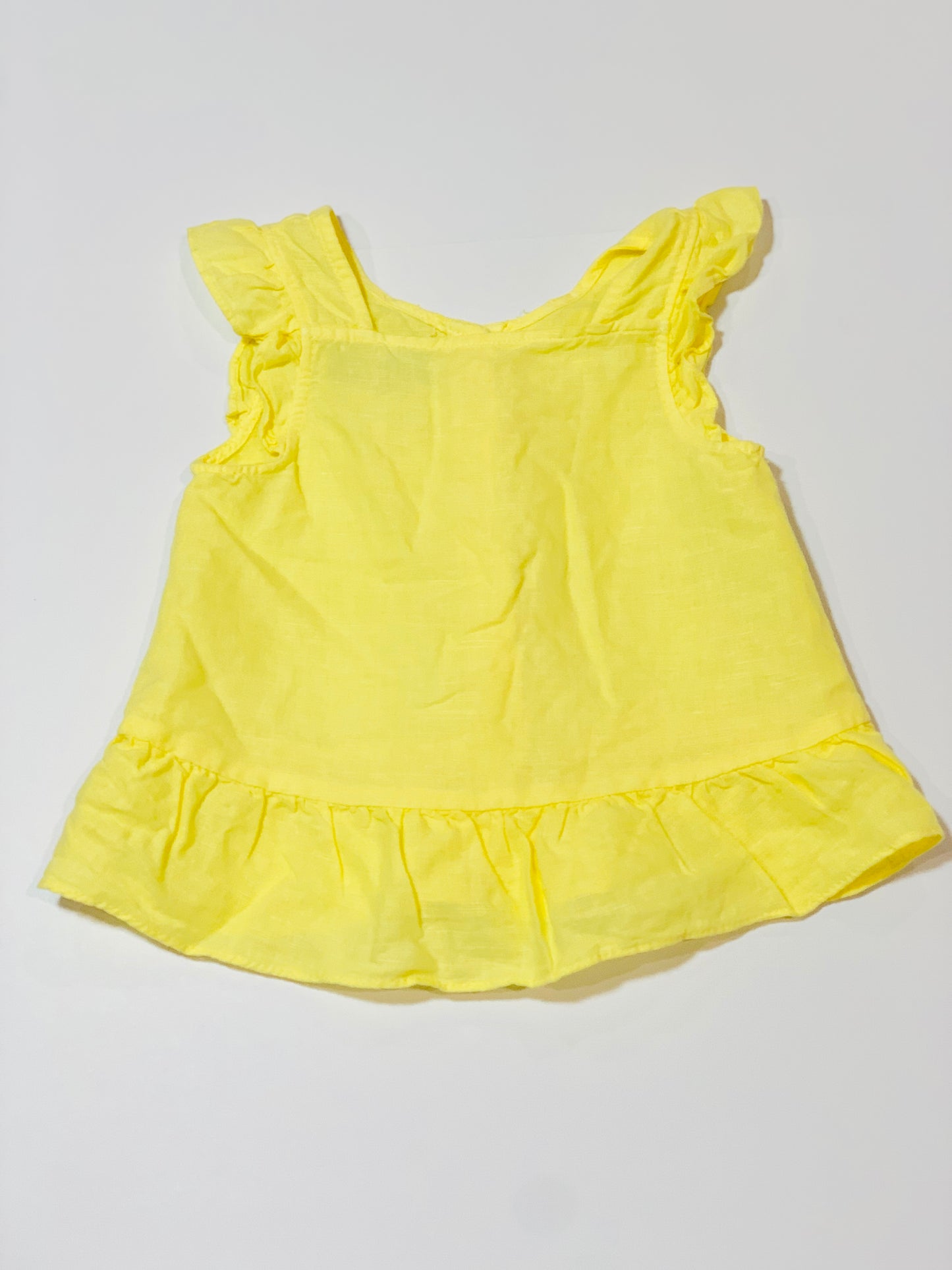 Yellow linen top - Size 2