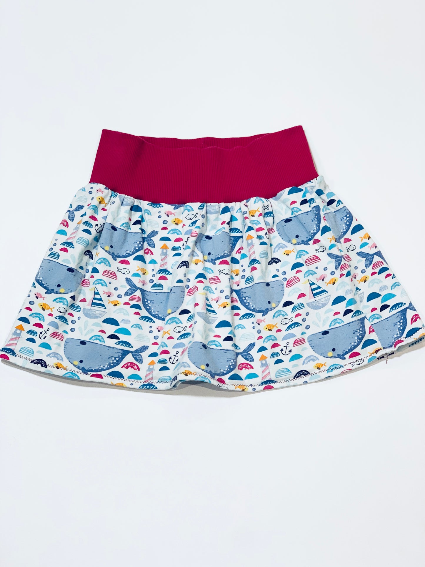 Whales jersey skirt - Size 3