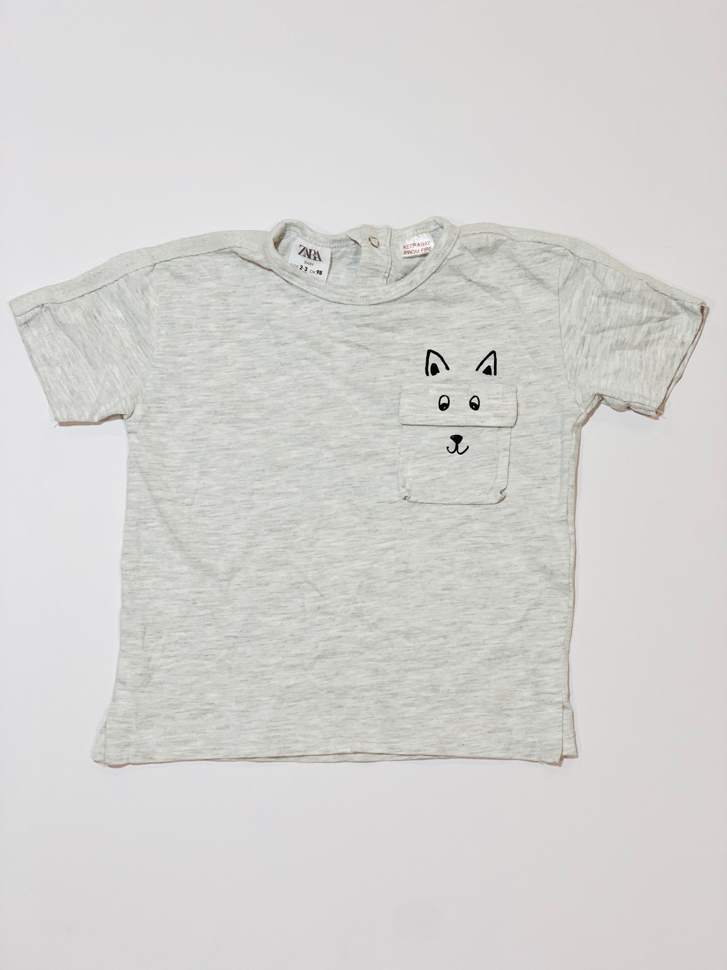 Grey pocket tee - Size 2-3