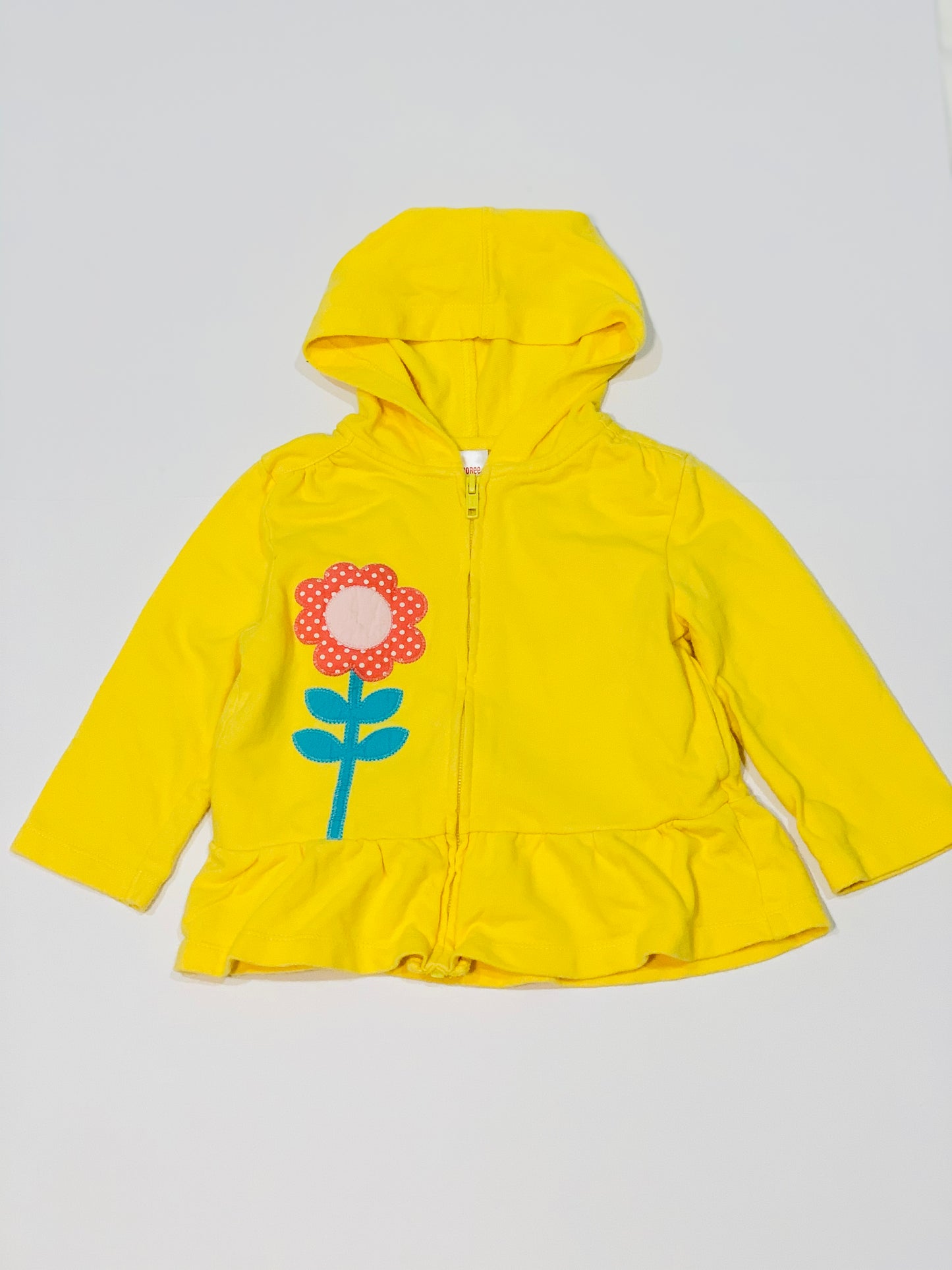 Yellow flower hoodie - Size 2