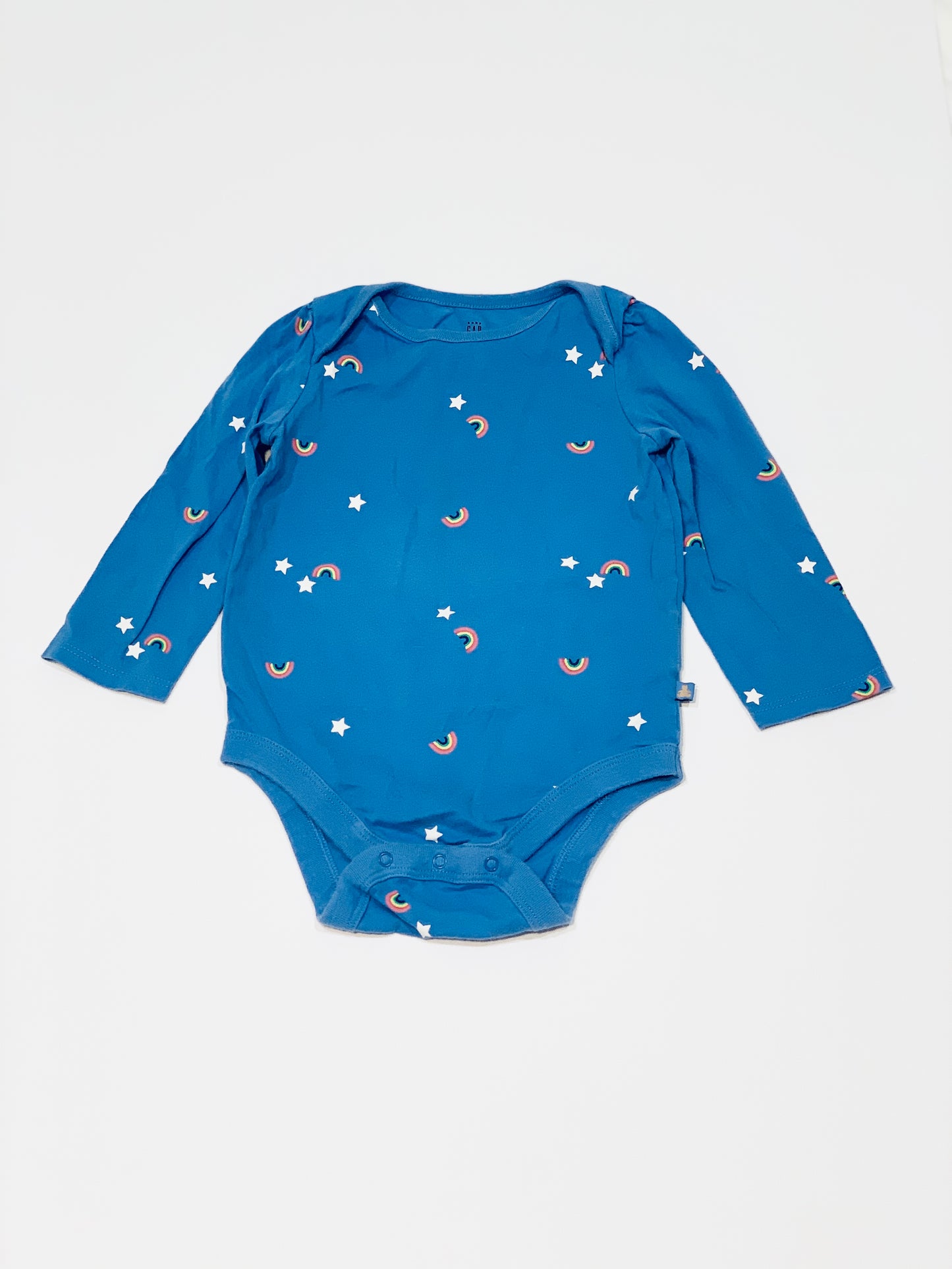 Blue rainbow bodysuit - Size 2