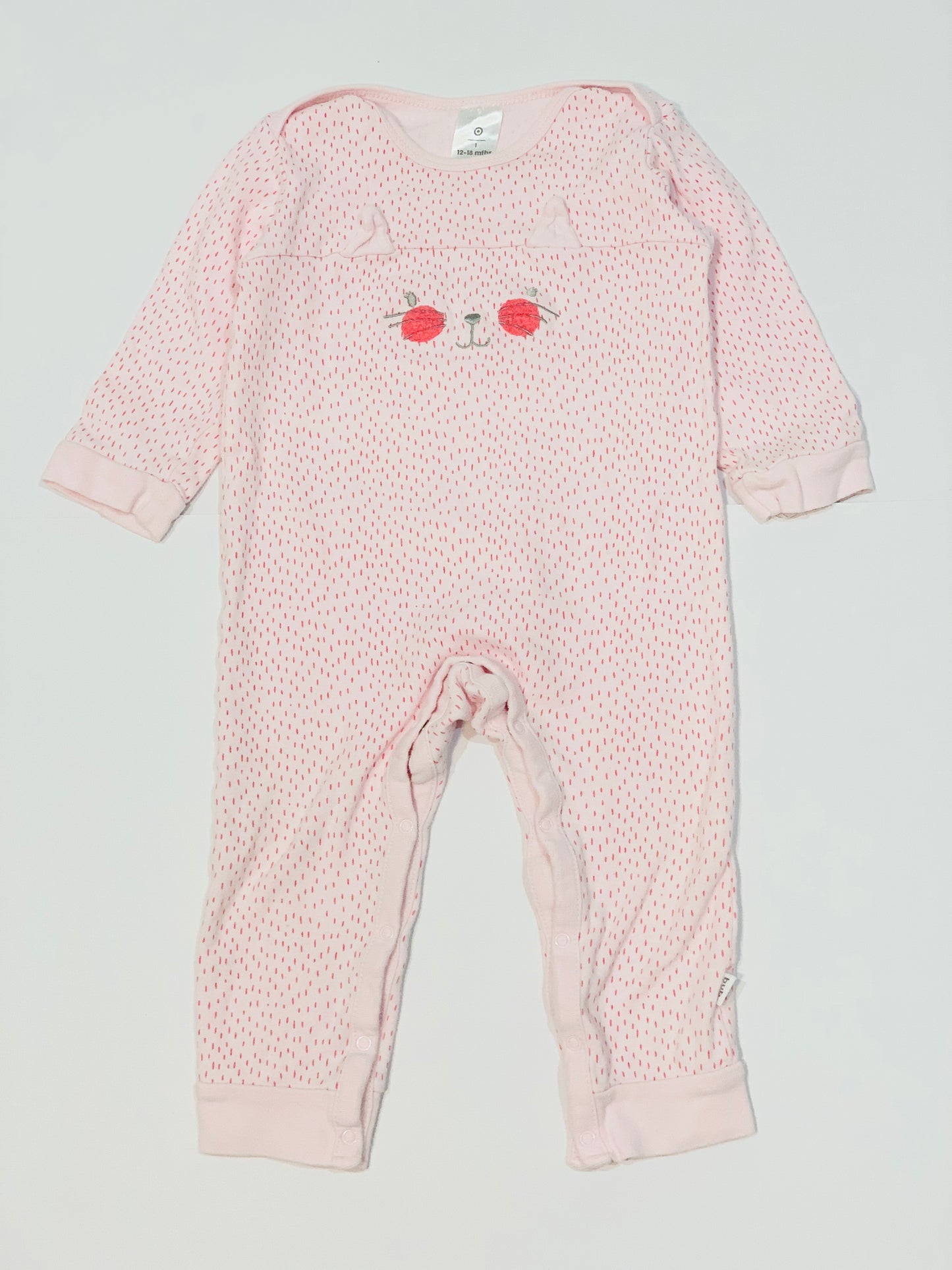 Pink cat onesie - Size 1