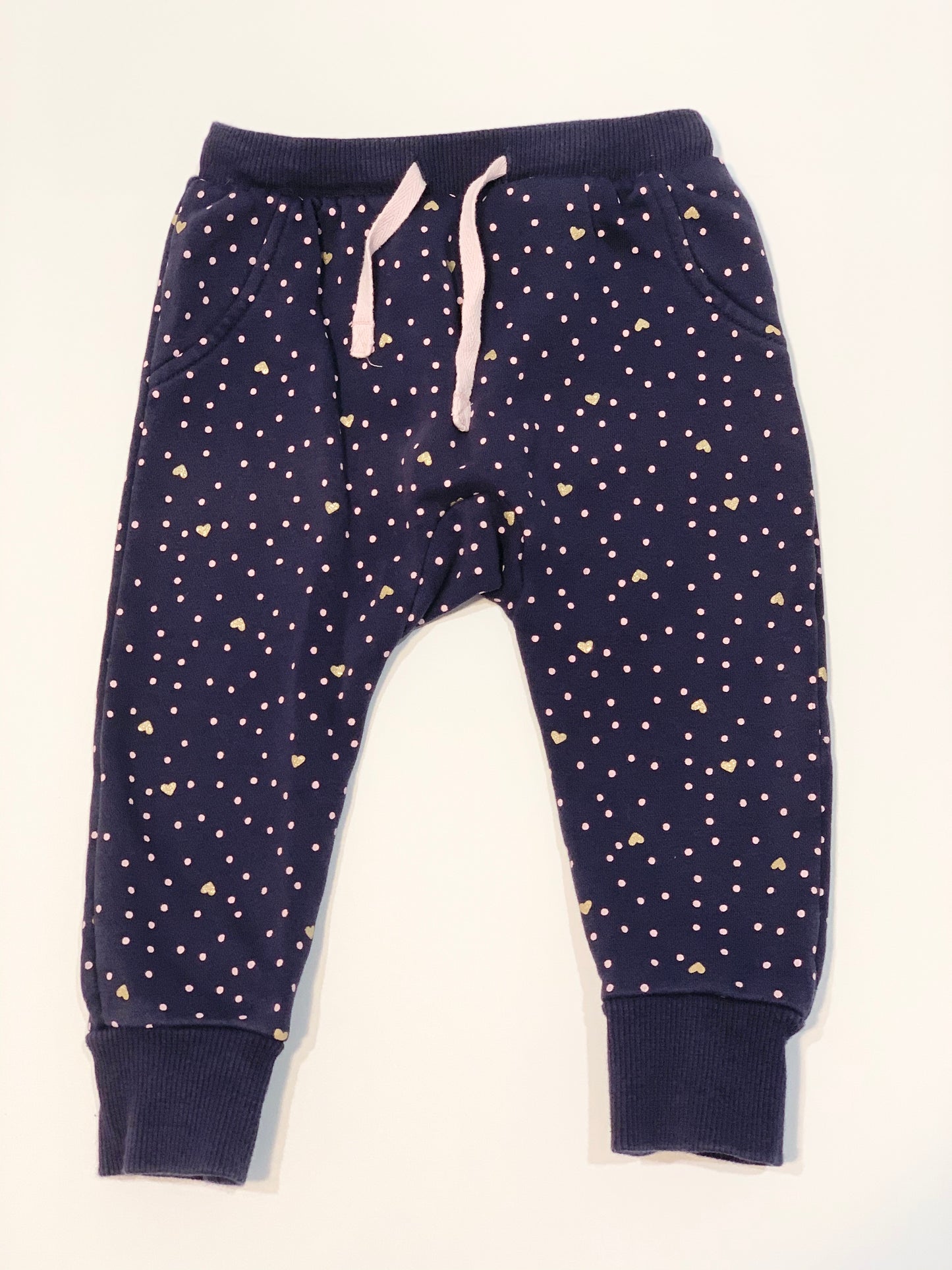 Navy heart trackies - Size 1