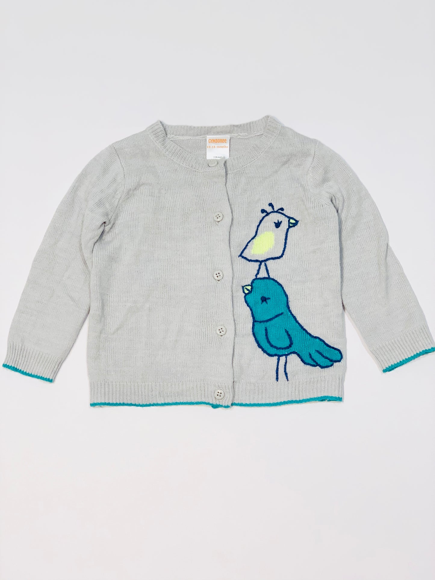 Grey bird cardigan - Size 1