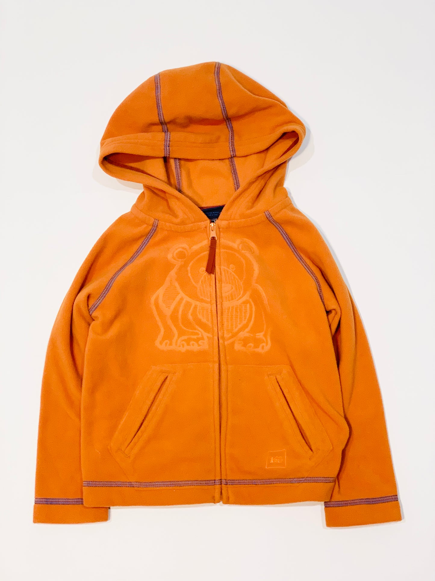 Orange fleece hoodie - Size 2