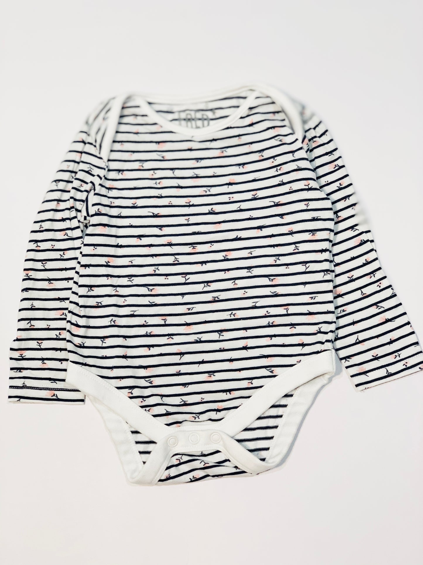 Striped flower bodysuit - Size 6-9 months