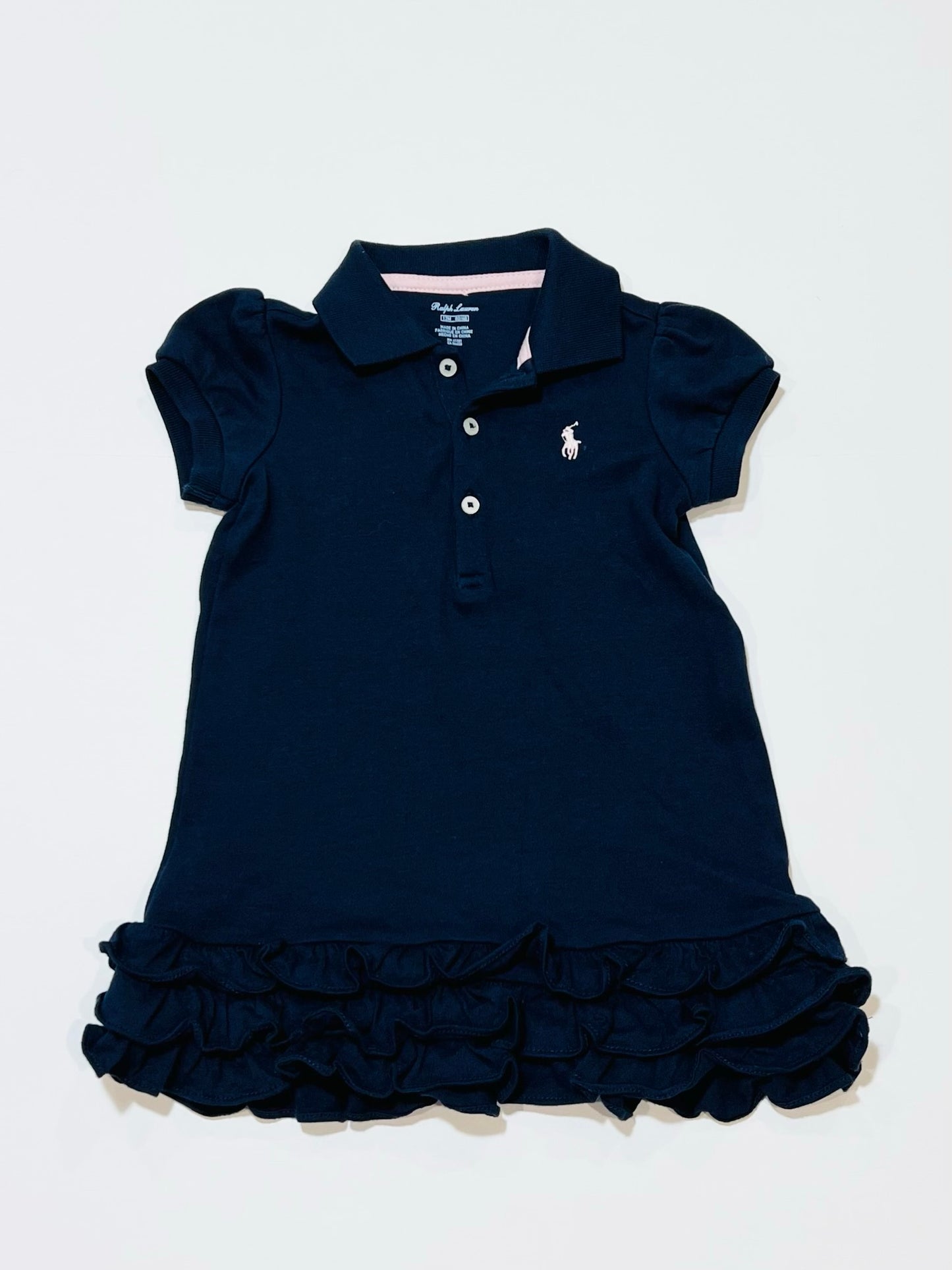 Navy ruffle dress - Size 12 months