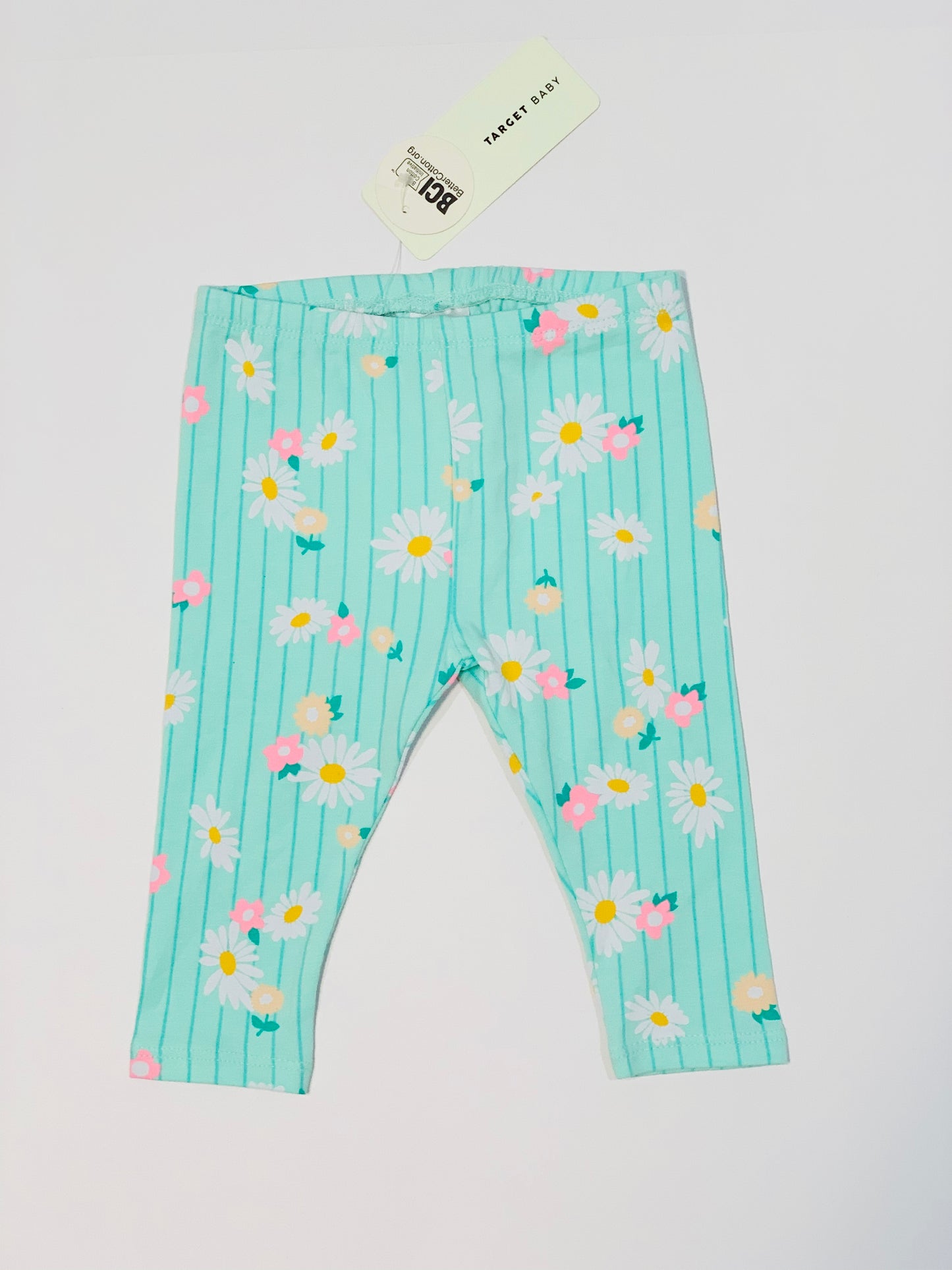 Green floral leggings brand new - Size 00
