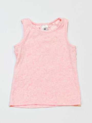 Pink ribbed tank - Size 4