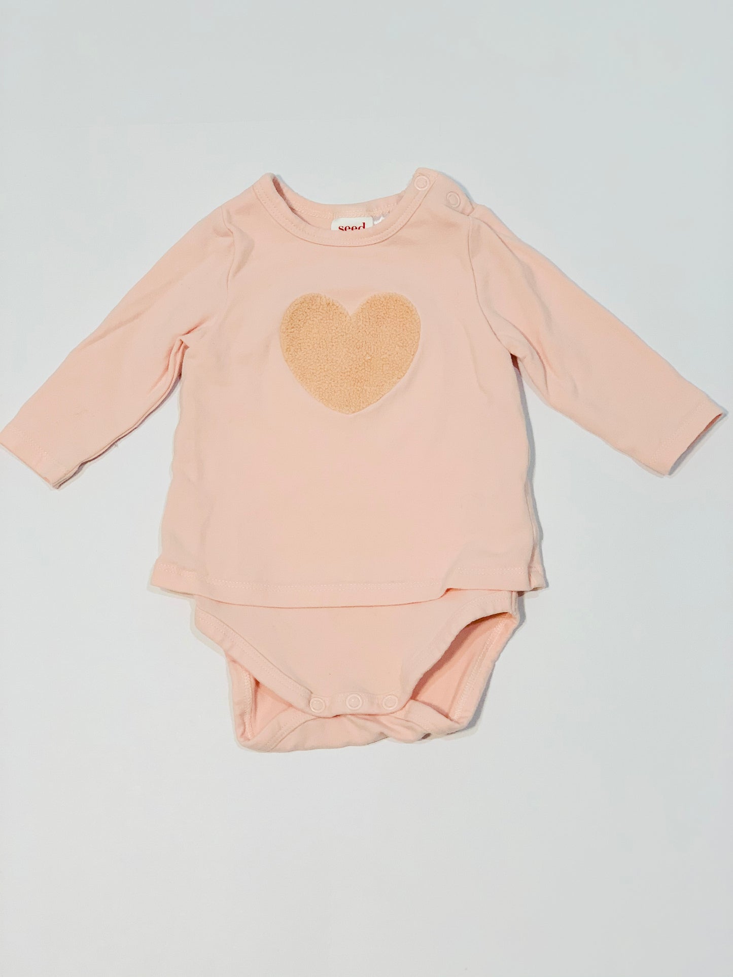 Pink heart bodysuit - Size 000