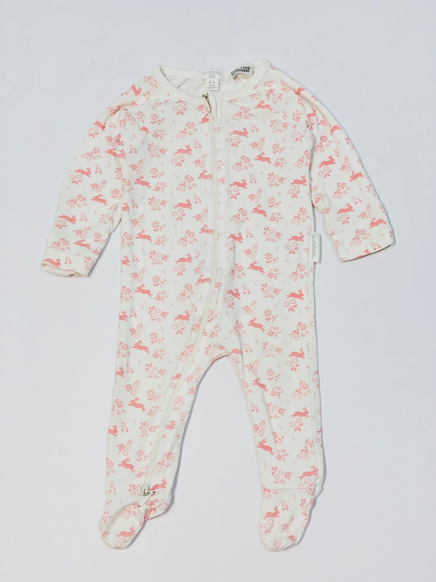 Pink bunny onesie - Size 000