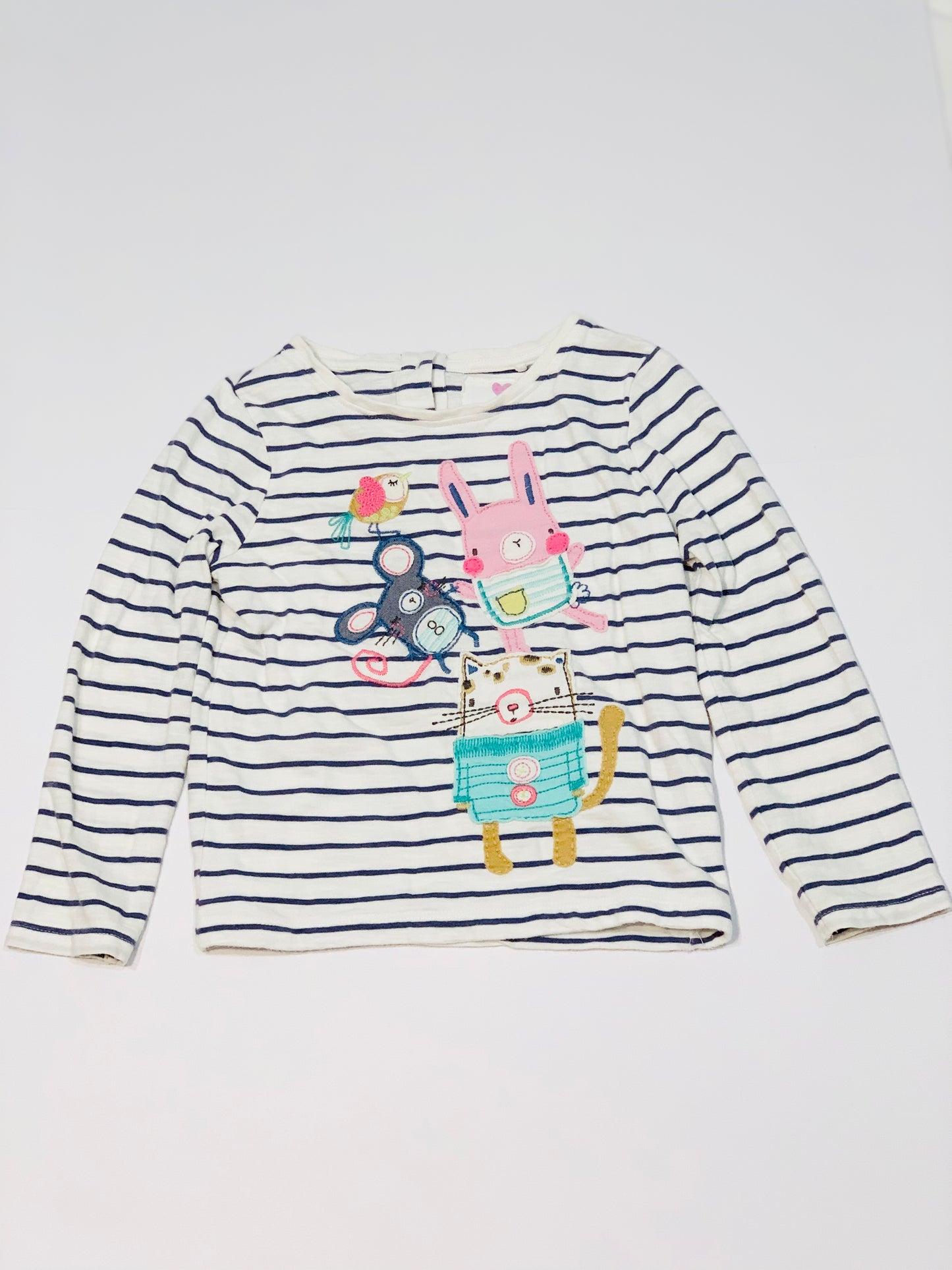Striped applique top - Size 3-4