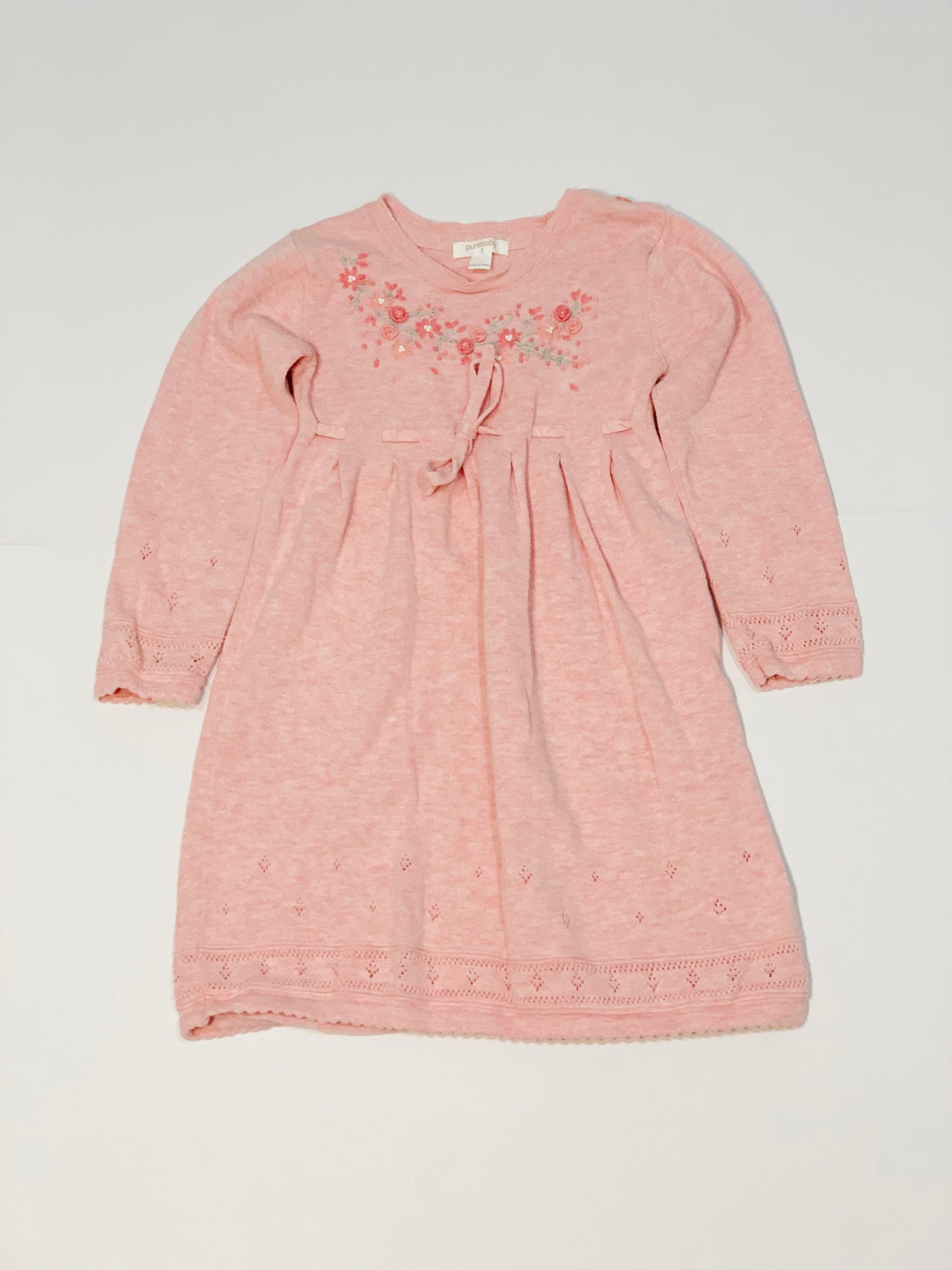 Embroidered knit dress - Size 3