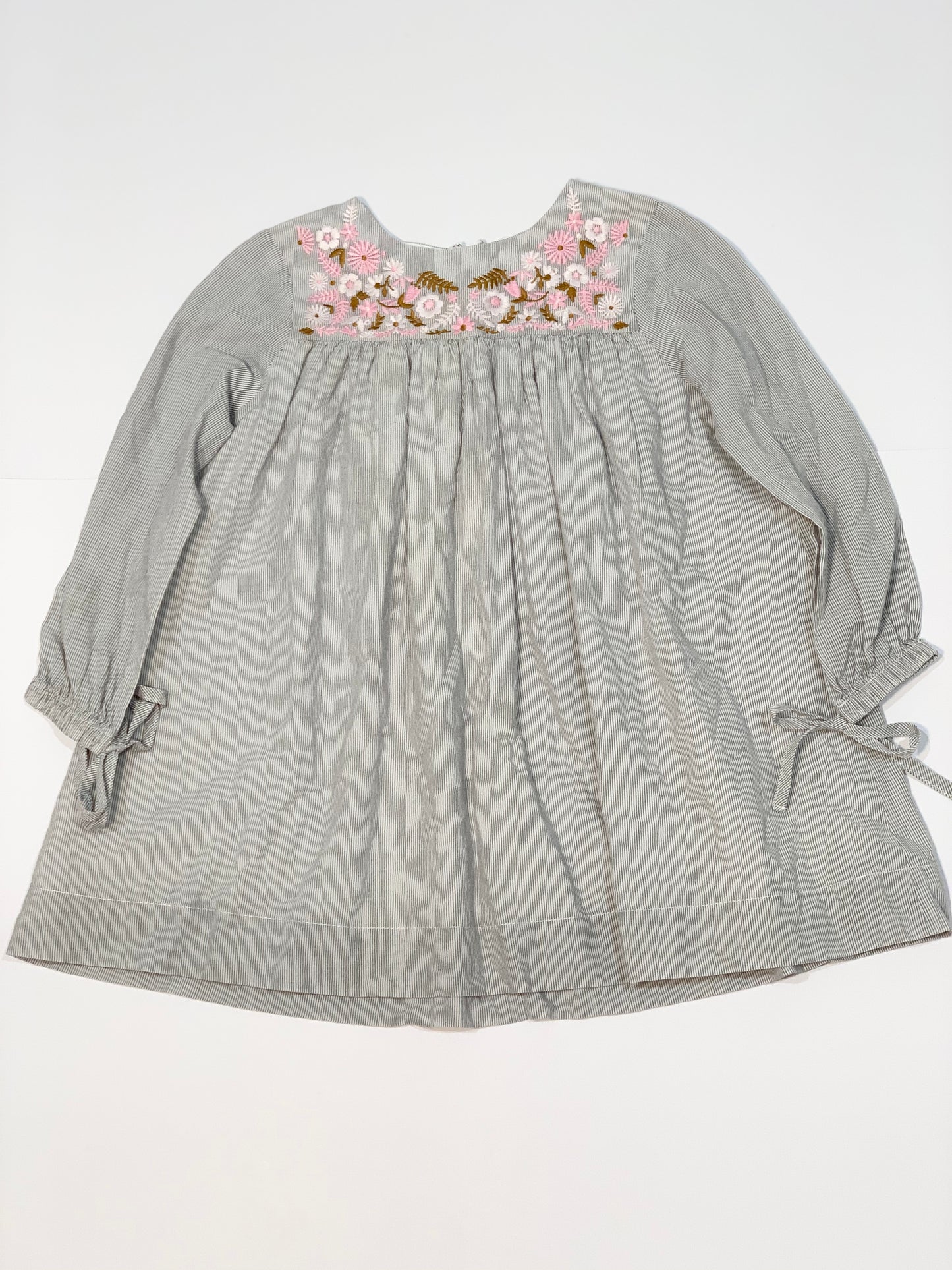 Embroidered striped dress - Size 3