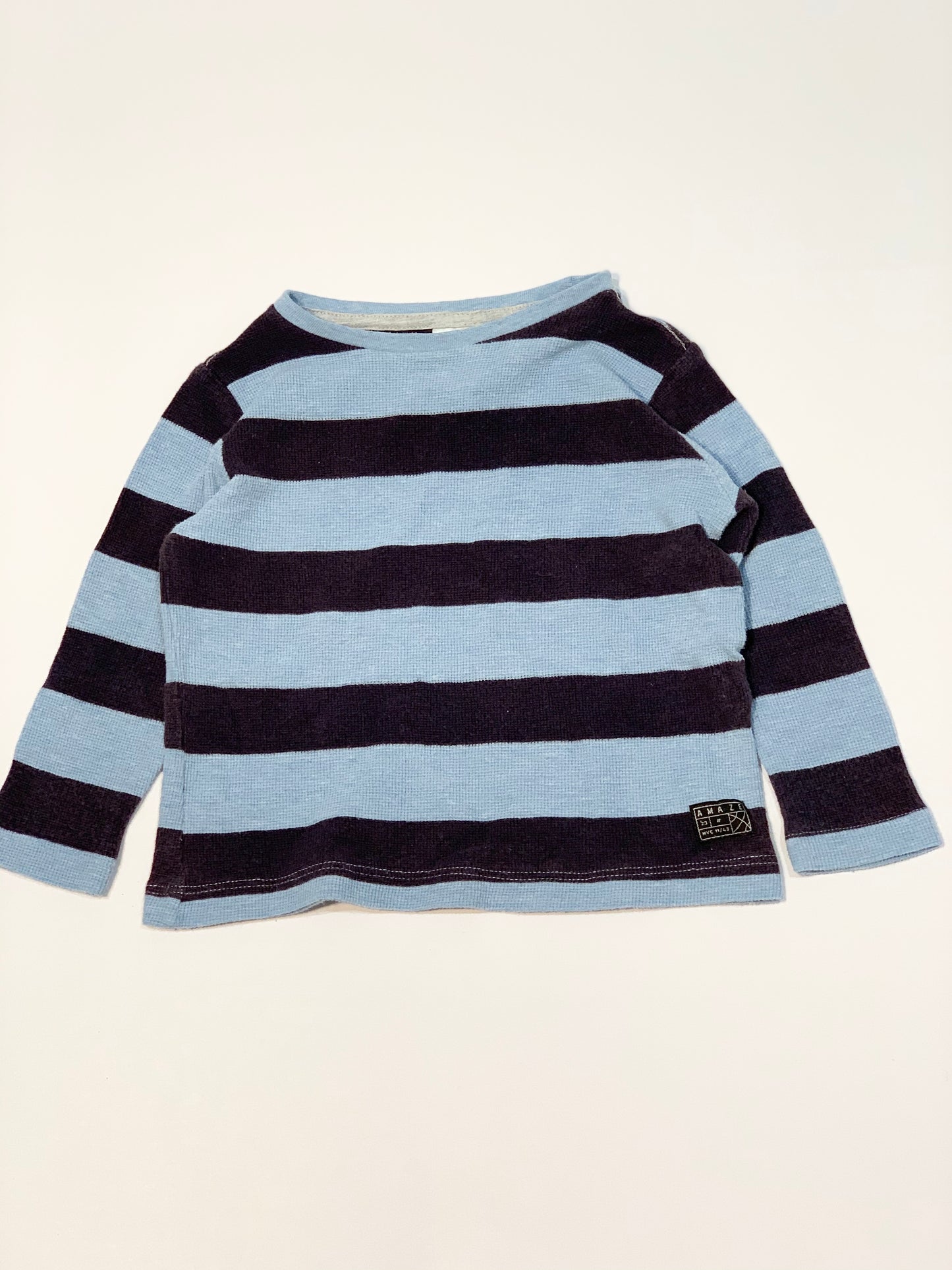Striped waffle top - Size 2