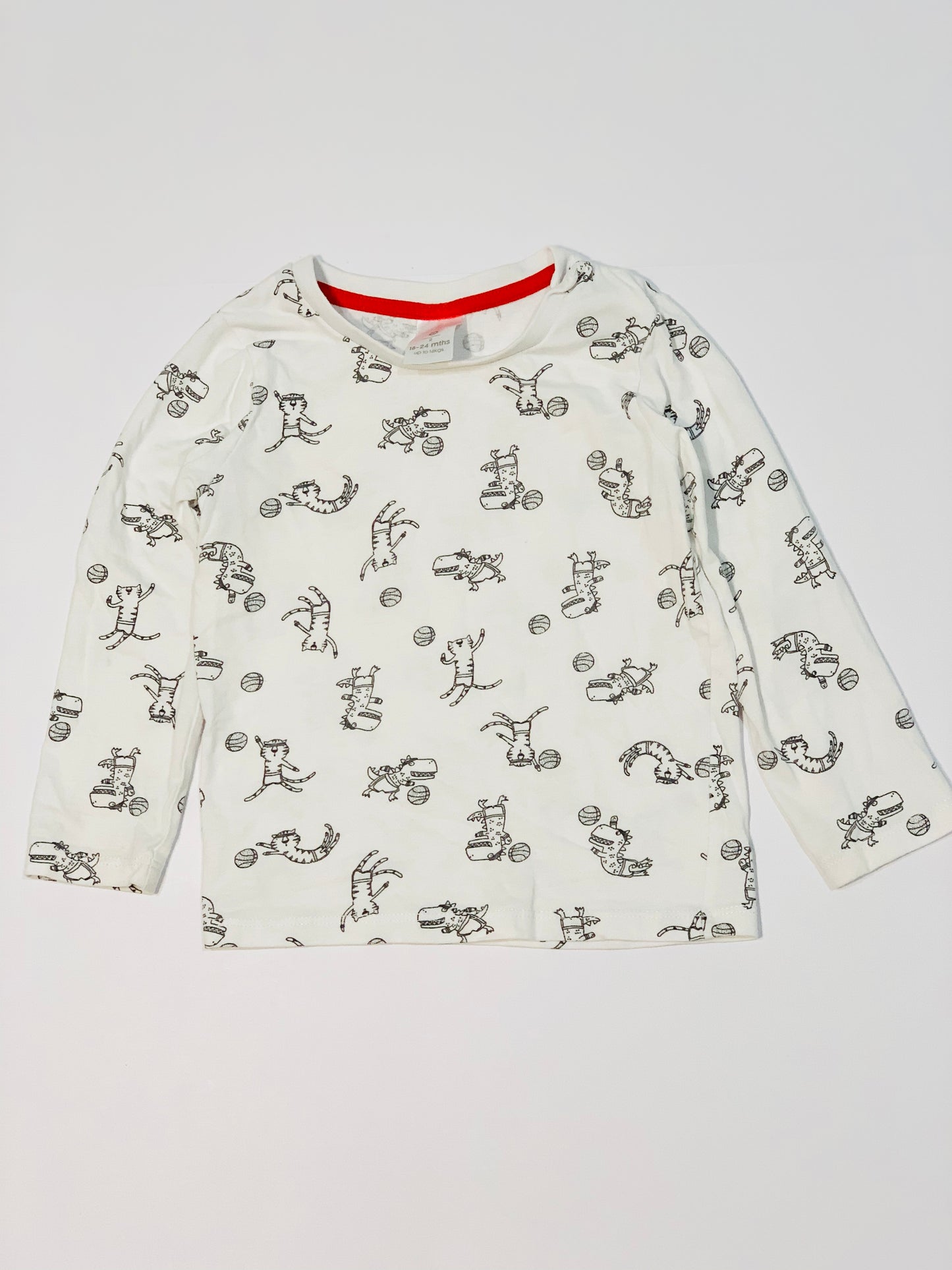 Dinos and tigers top - Size 2