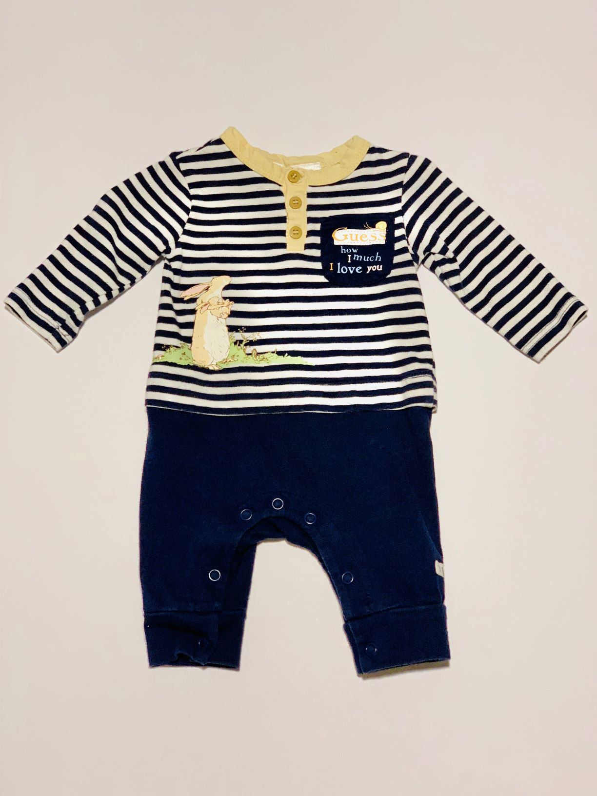 Striped rabbit onesie - Size 000