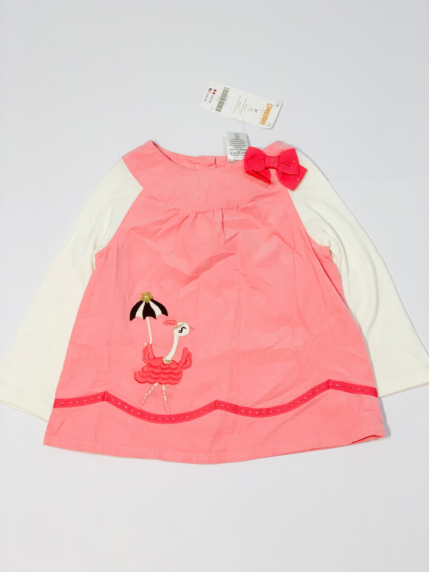 Corduroy embroidered top brand new - Size 2