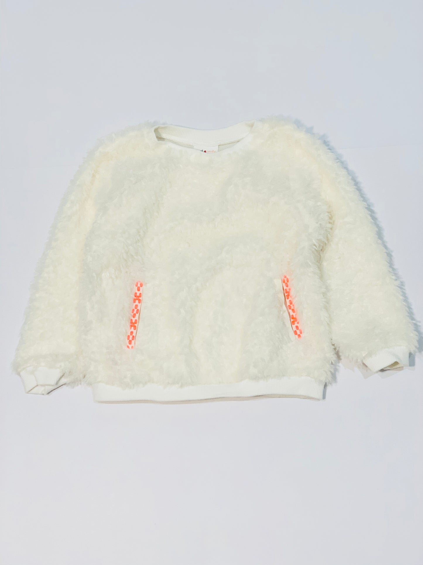 White fleecy sweater - Size 2
