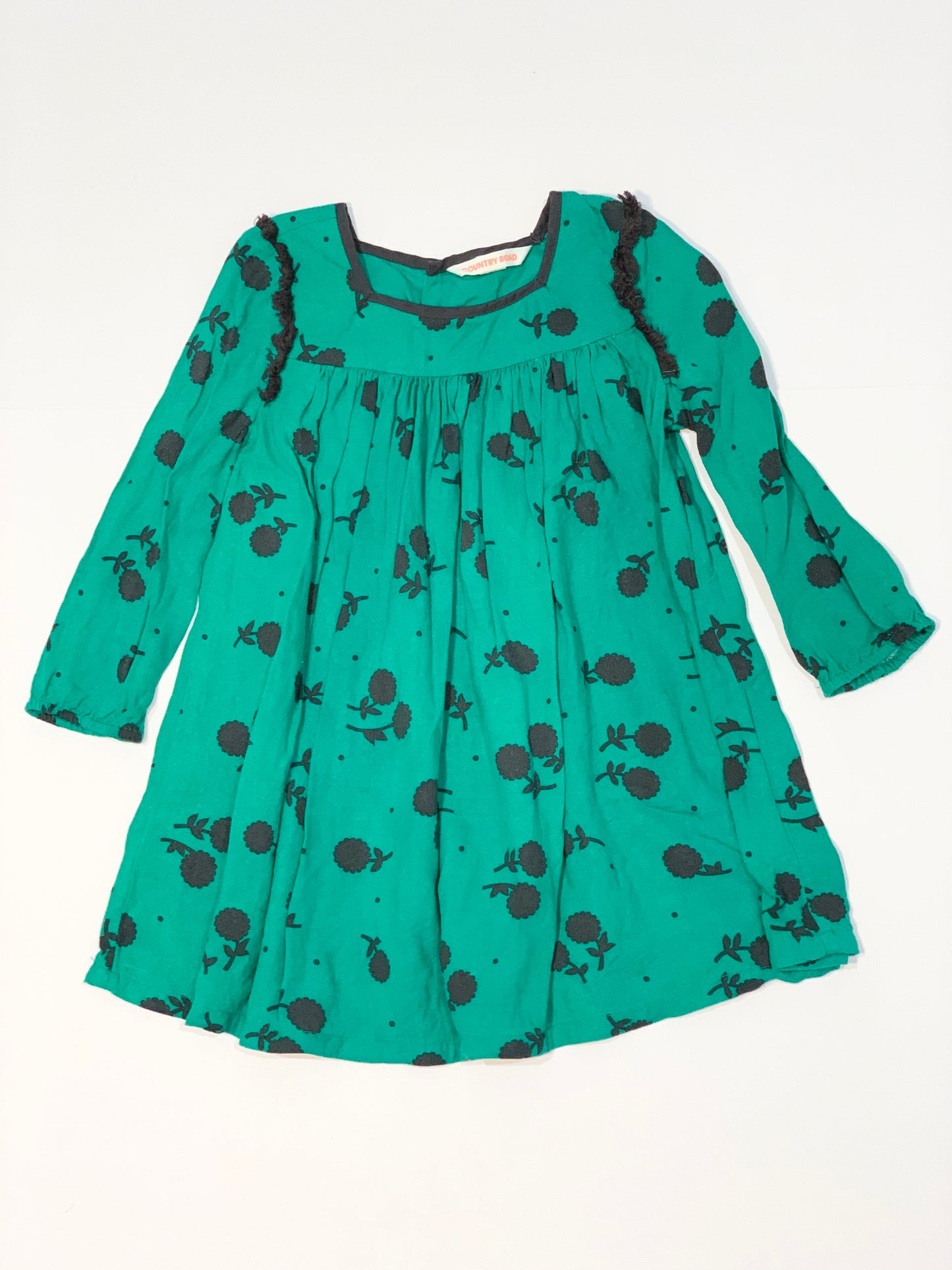 Green floral dress - Size 2
